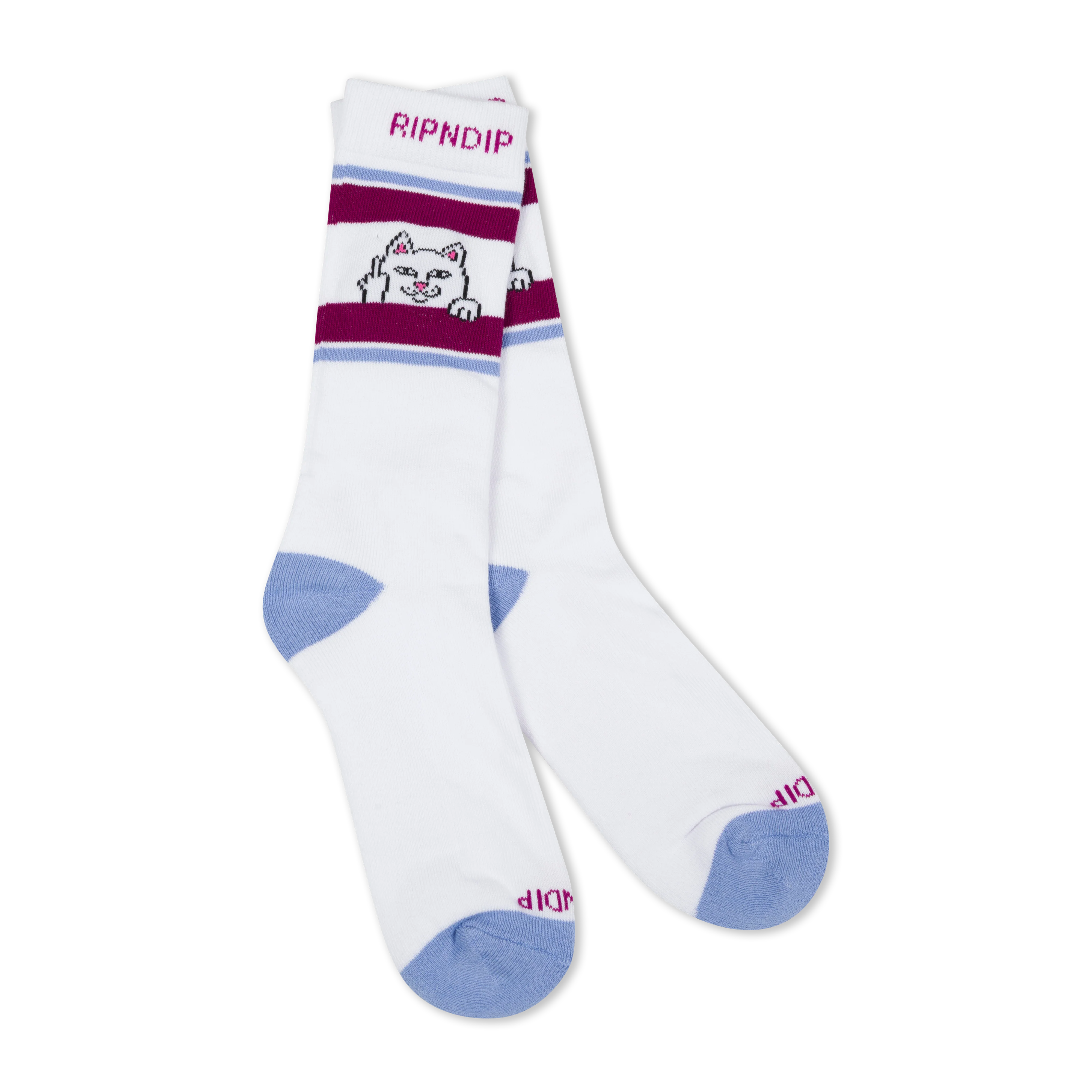 Peeking Nermal Socks (Plum / Blue) - Image 2
