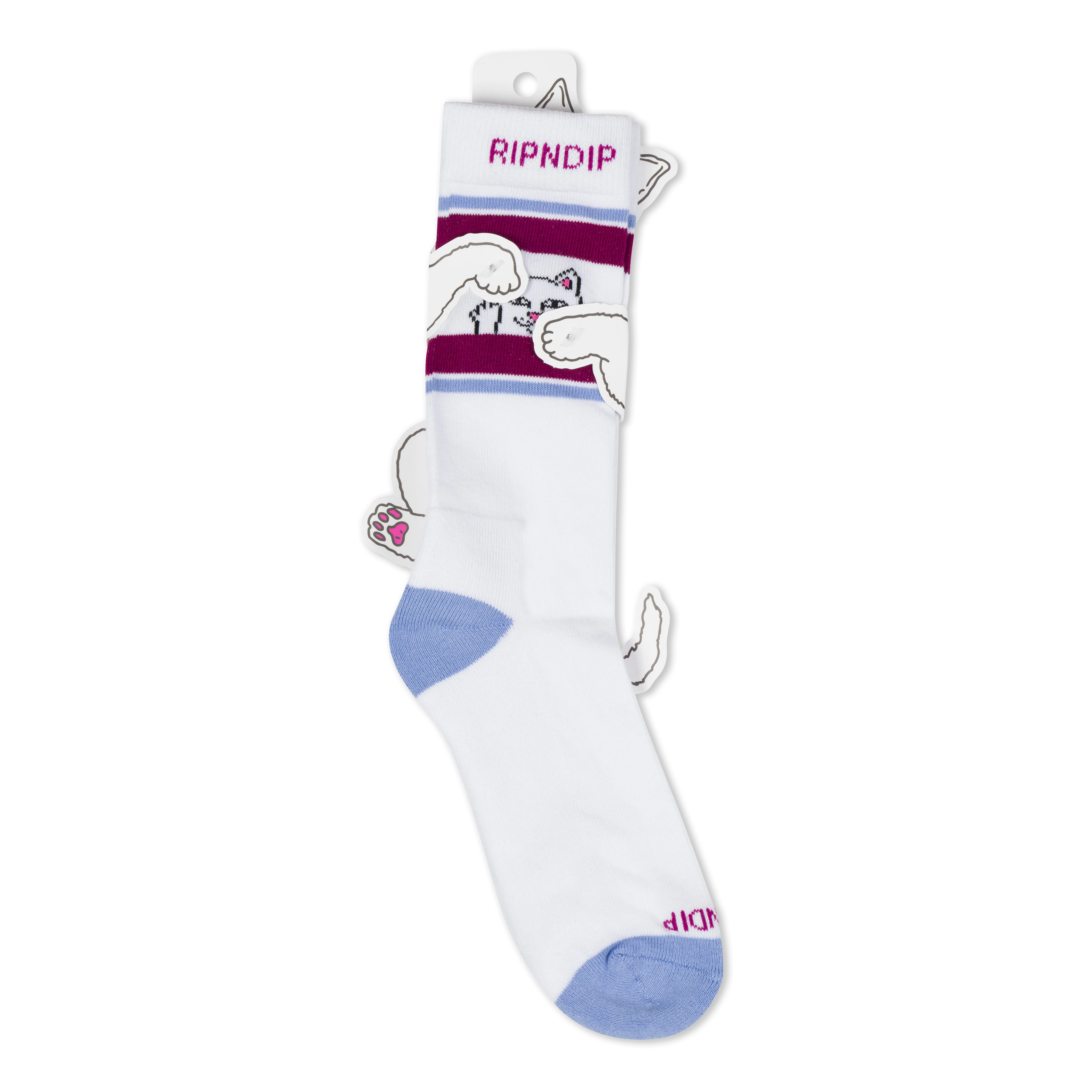 Peeking Nermal Socks (Plum / Blue) - Image 3