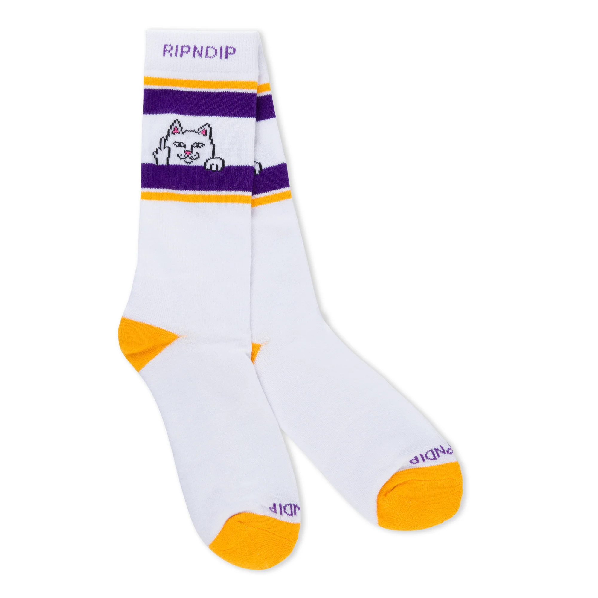Peeking Nermal Socks (Purple/Gold) - Image 3