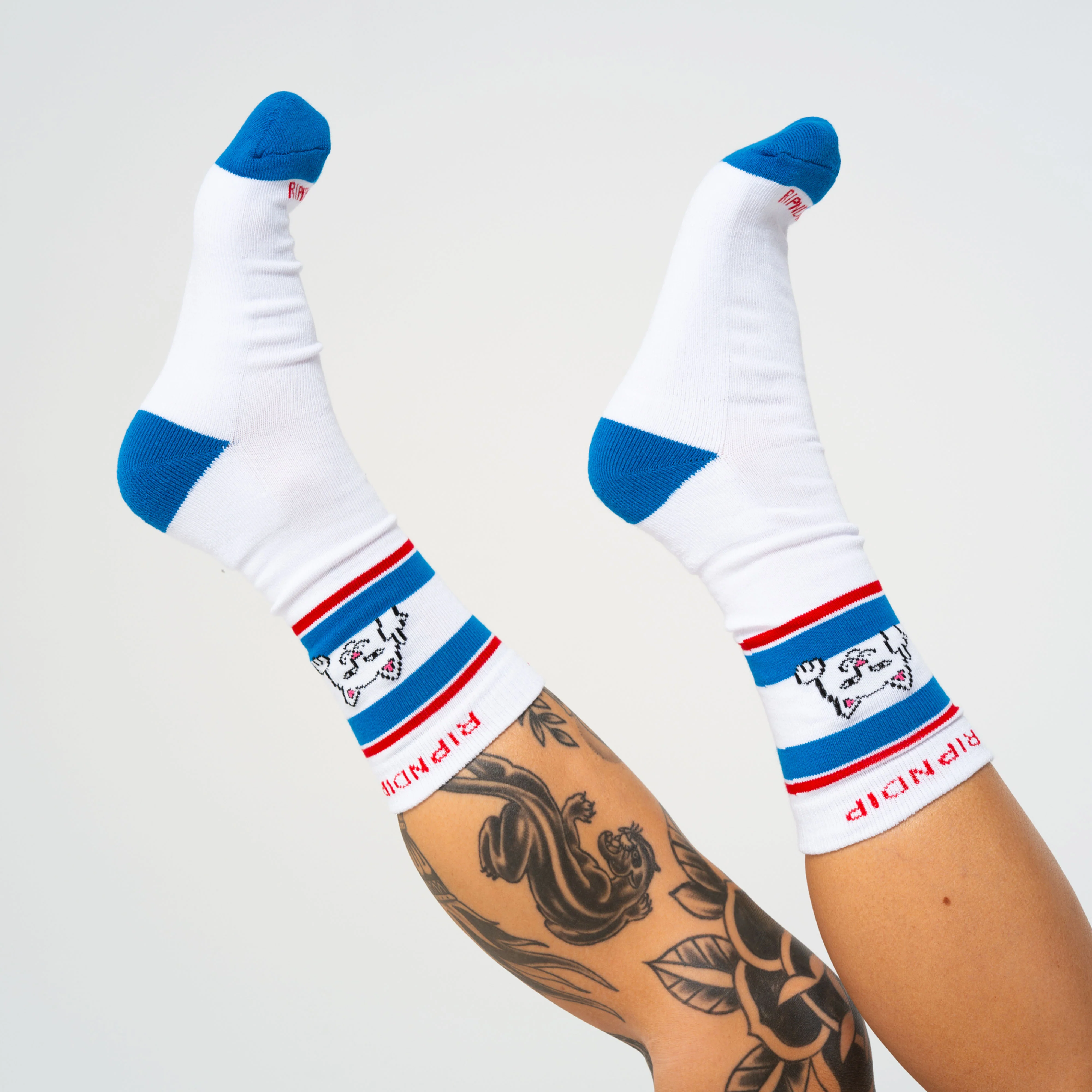 Peeking Nermal Socks (White/Blue) - Image 3