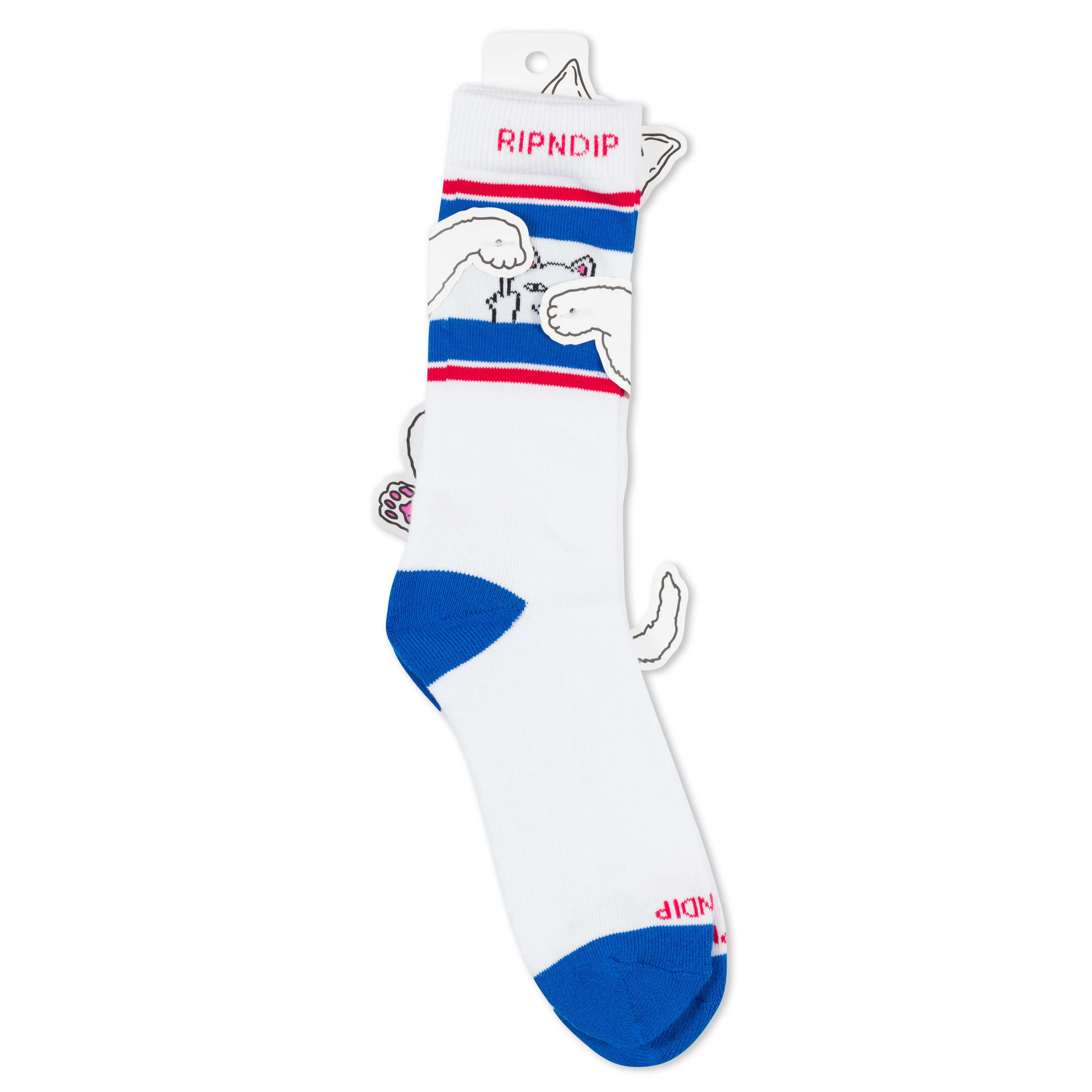 Peeking Nermal Socks (White/Blue) - Image 5