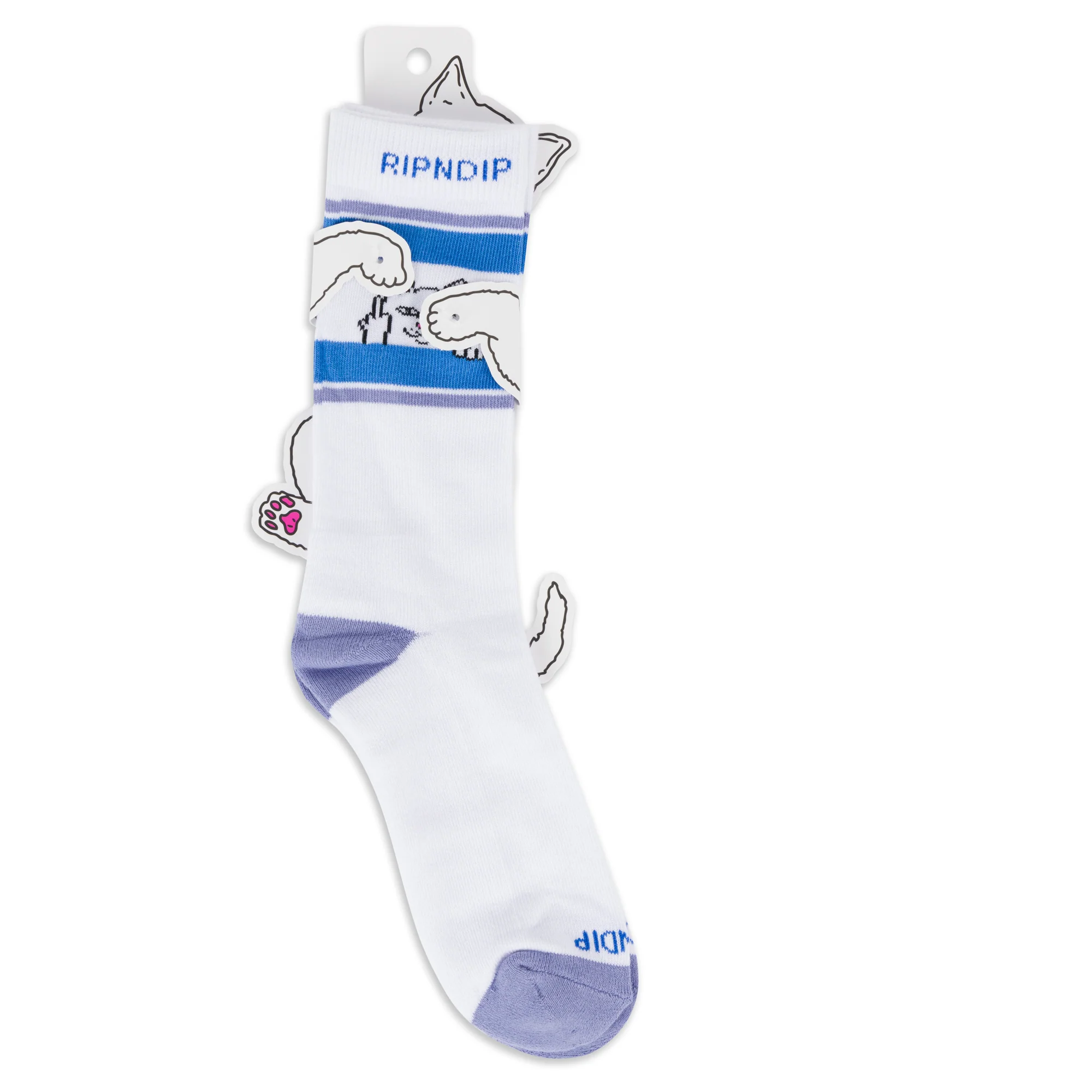 Peeking Nermal Socks (White/Lilac) - Image 2