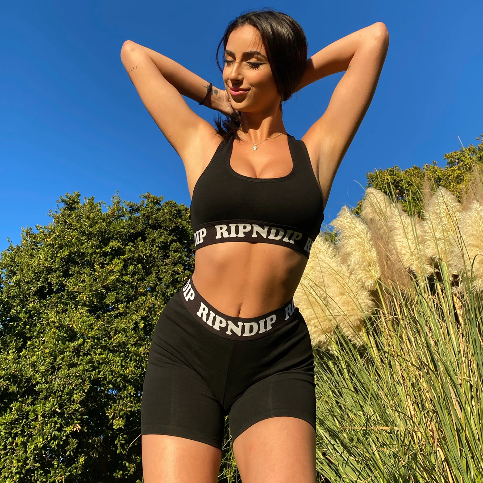 Peeking Nermal Sports Bra (Black) - Image 2