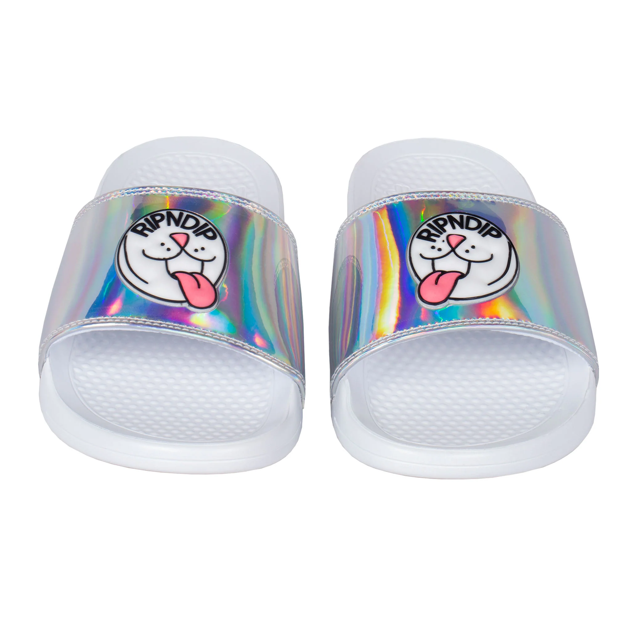 Pill Iridescent Slides (White) - Image 2