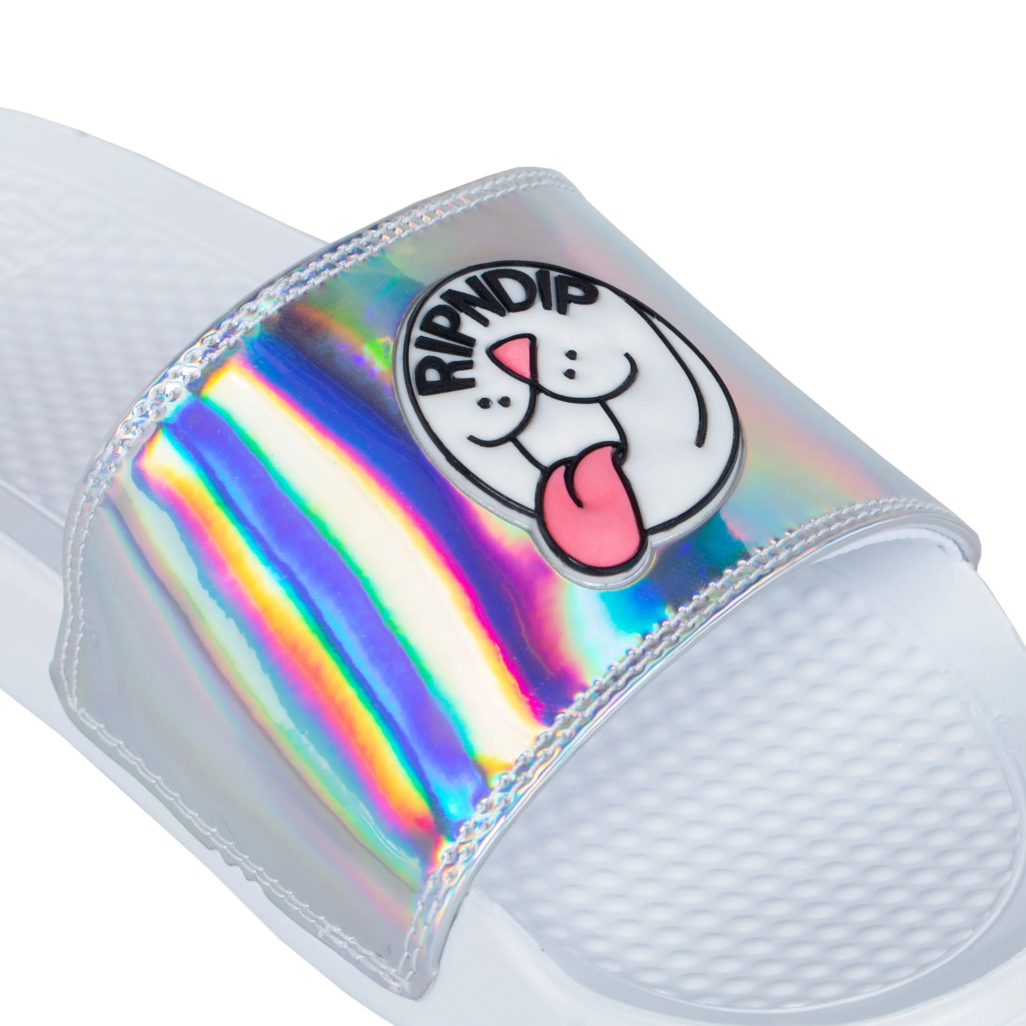 Pill Iridescent Slides (White) - Image 5