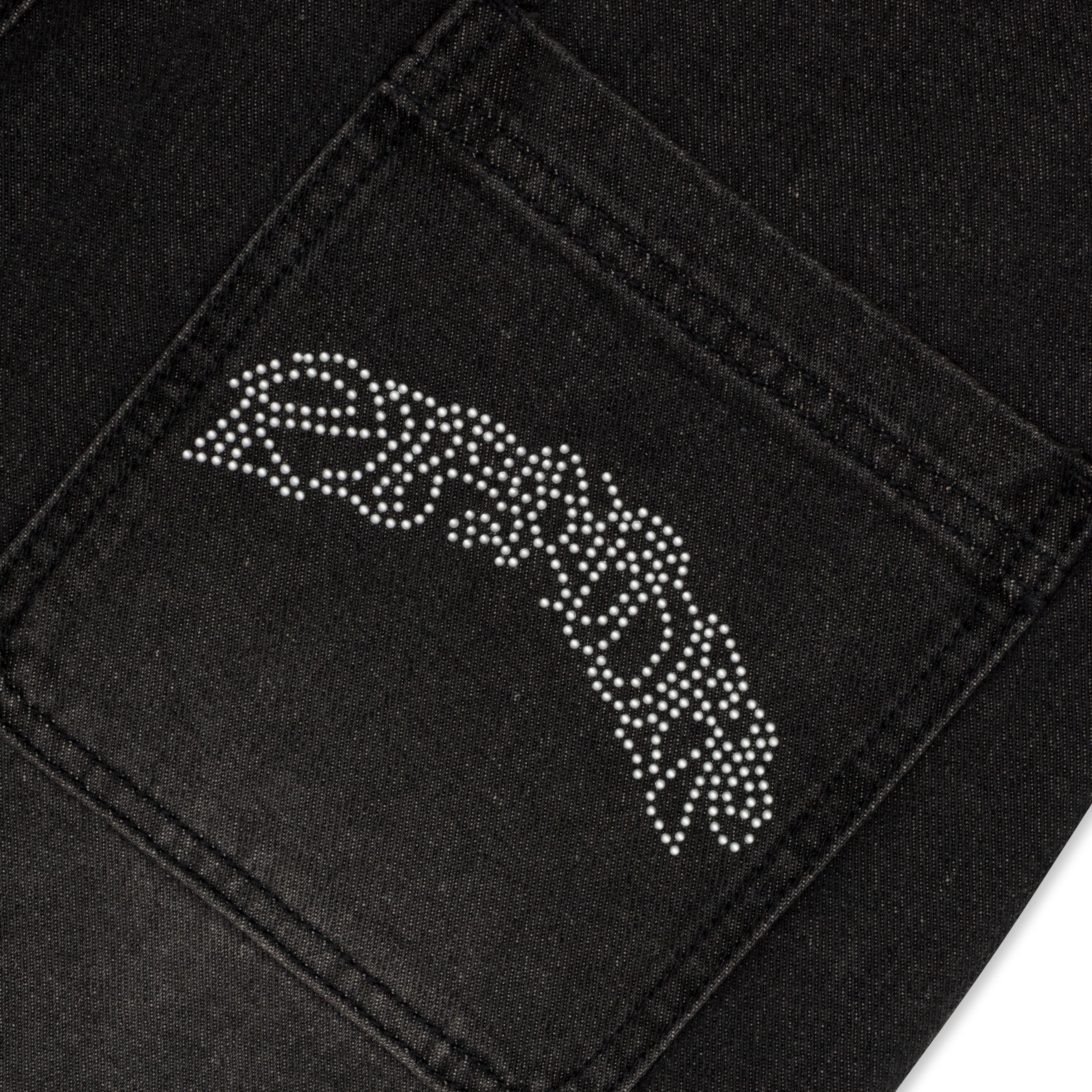 Pretty Flacko Denim Shorts (Black Vintage Wash Denim) - Image 5