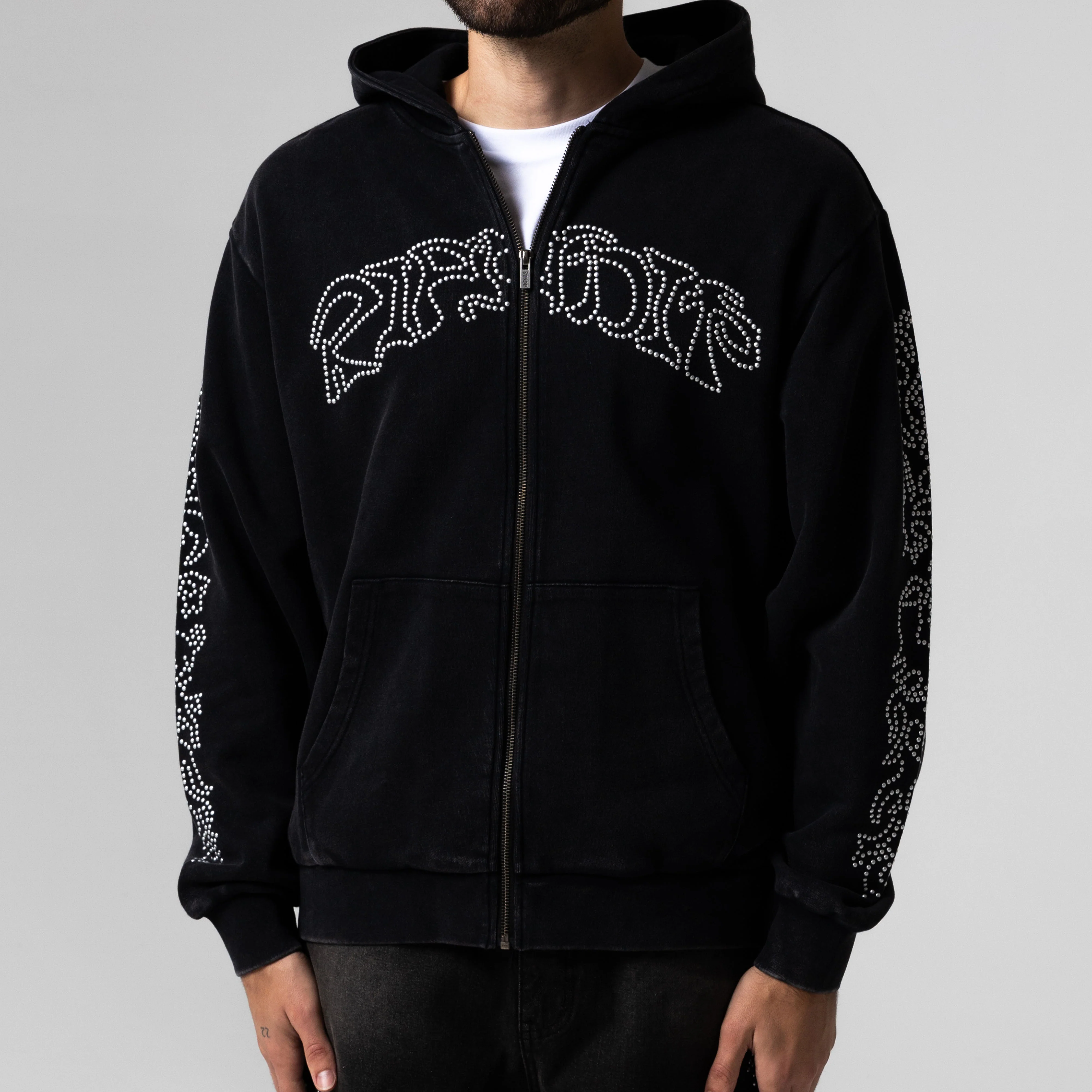 Pretty Flacko Zip Hoodie (Black Vintage Wash) - Image 3