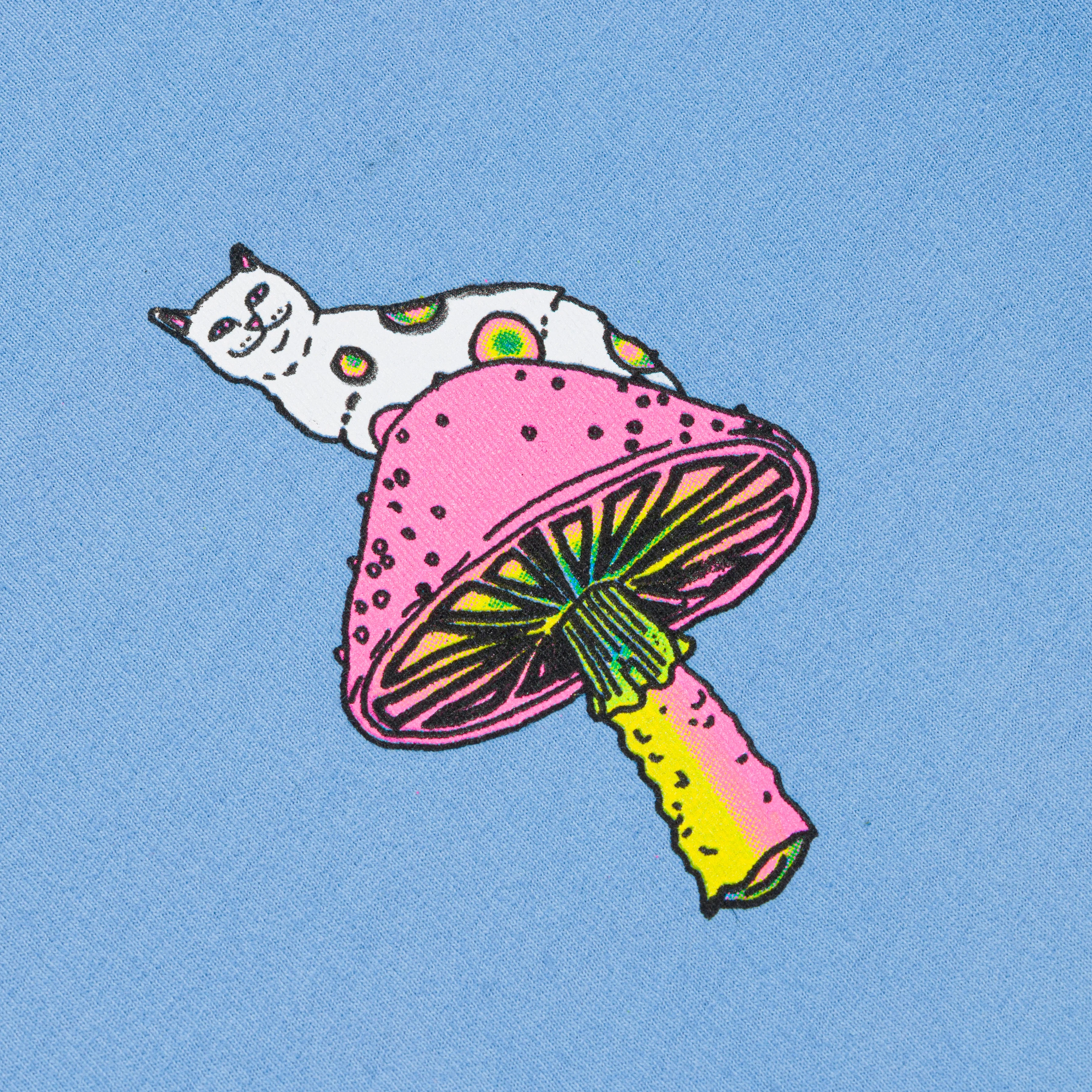 Psychedelic Cropped Baby Tee (Cornflower Blue ) - Image 4