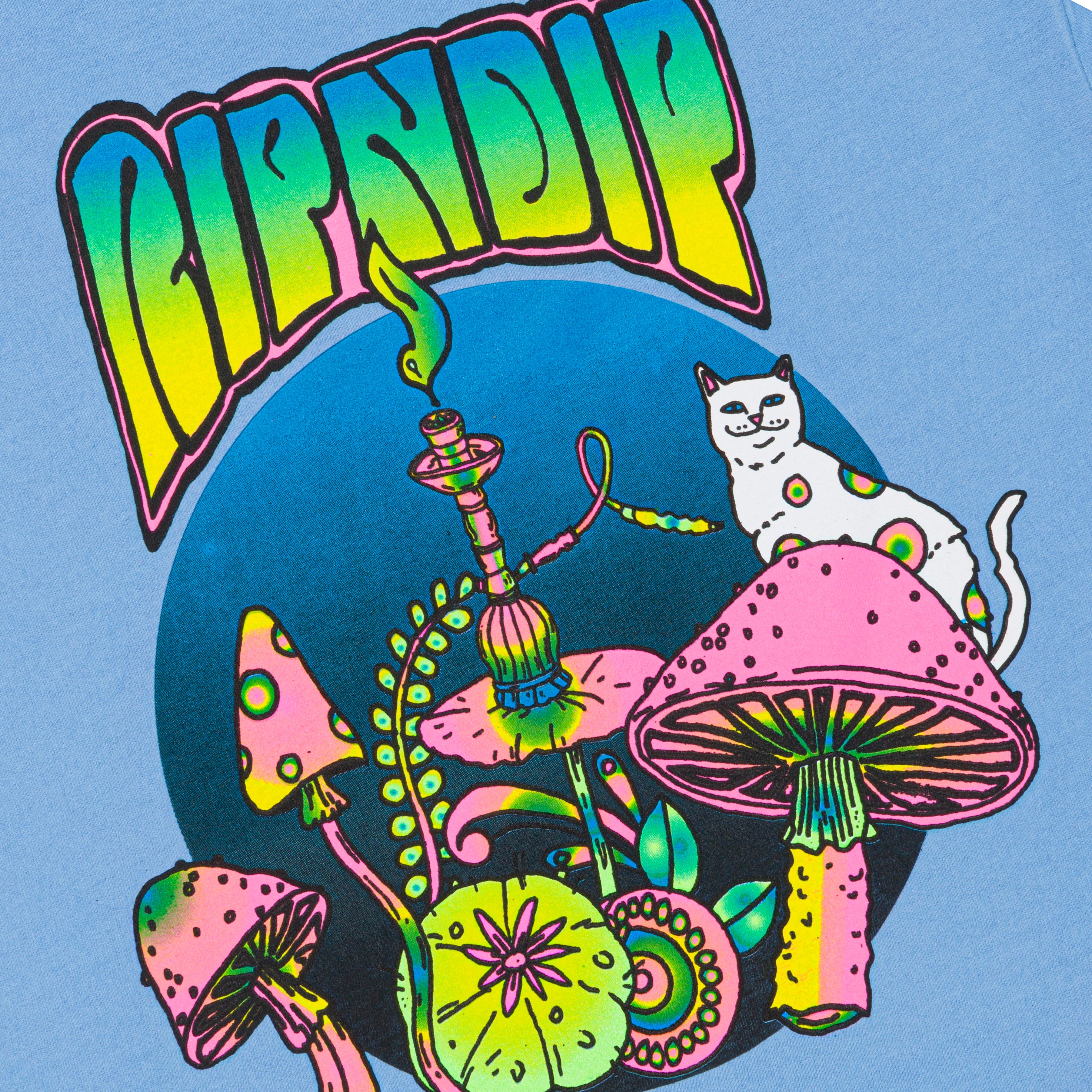 Psychedelic Cropped Baby Tee (Cornflower Blue ) - Image 6