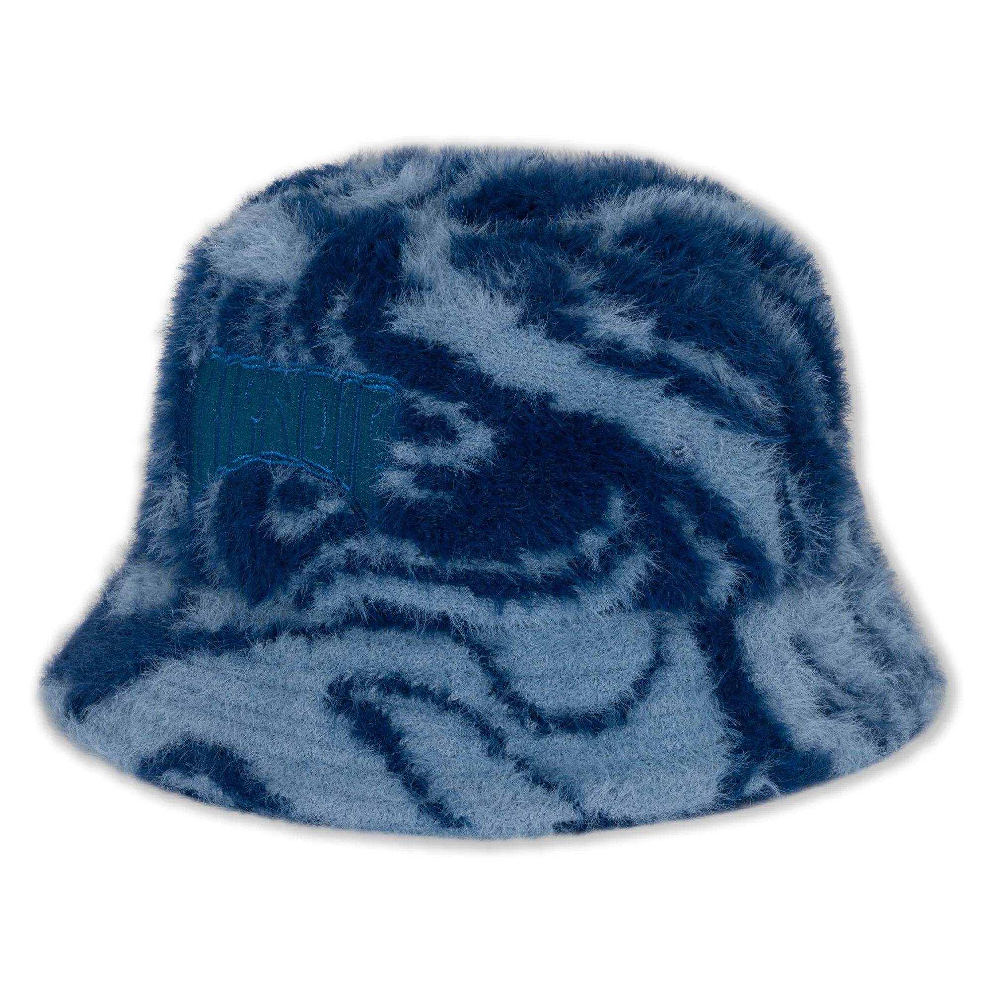 Psychedelic Faux Mohair Bucket Hat (Dark Slate) - Image 3