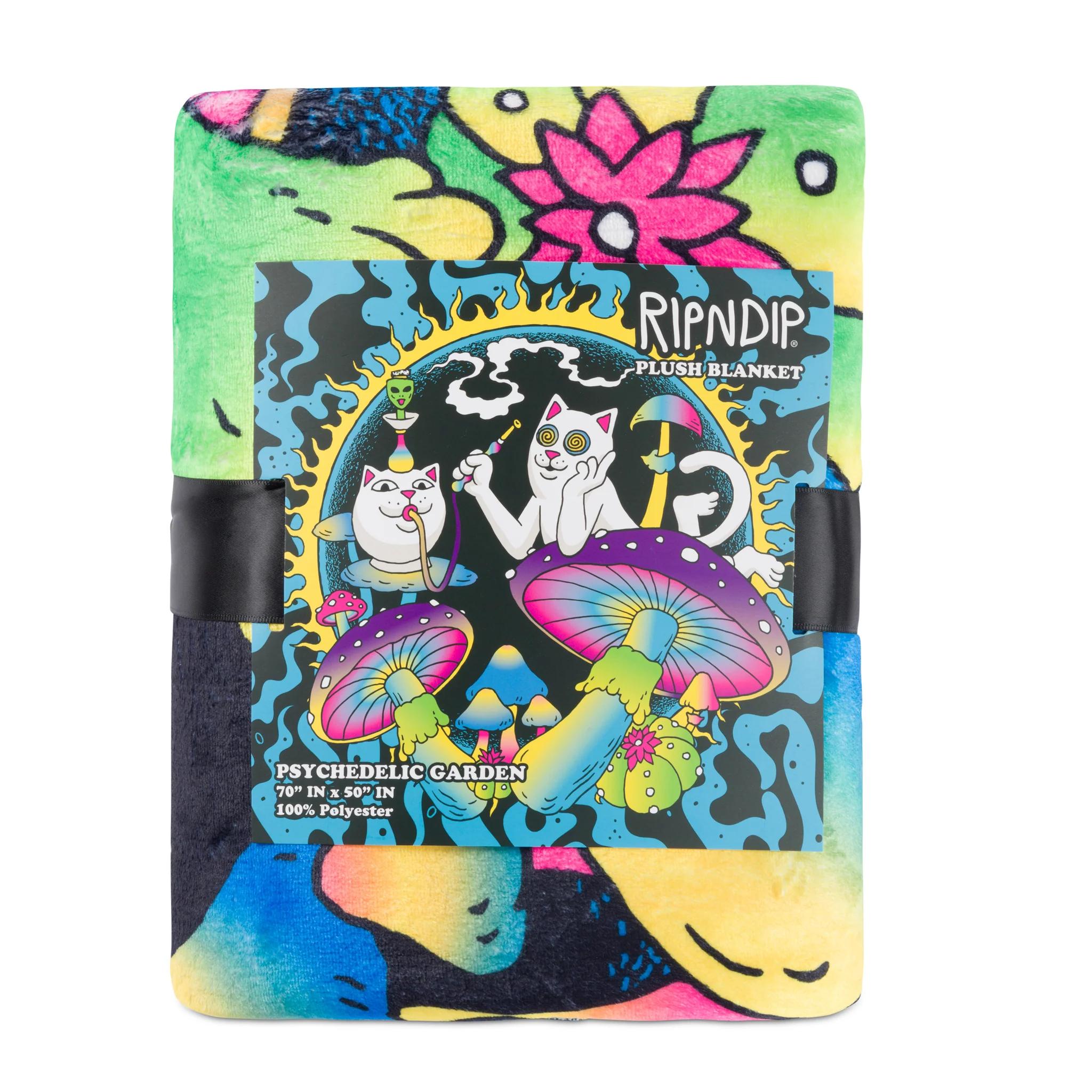 Psychedelic Garden Fleece Blanket (Multi) - Image 2