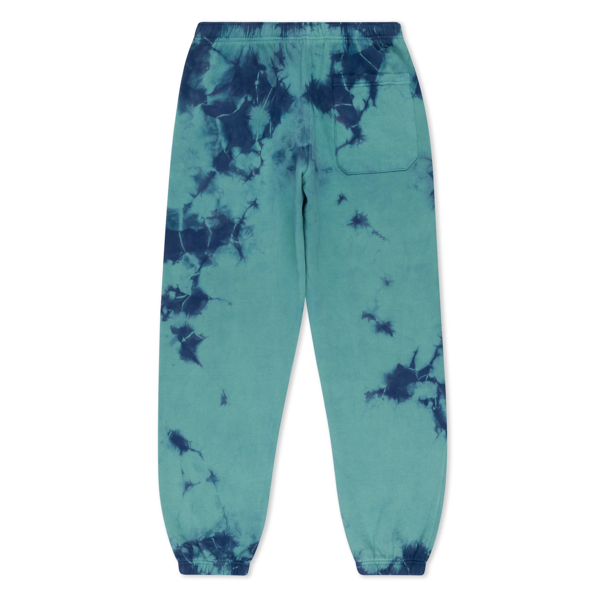 Psychedelic Garden Sweatpants (Navy/Aqua Lightning Wash) - Image 3