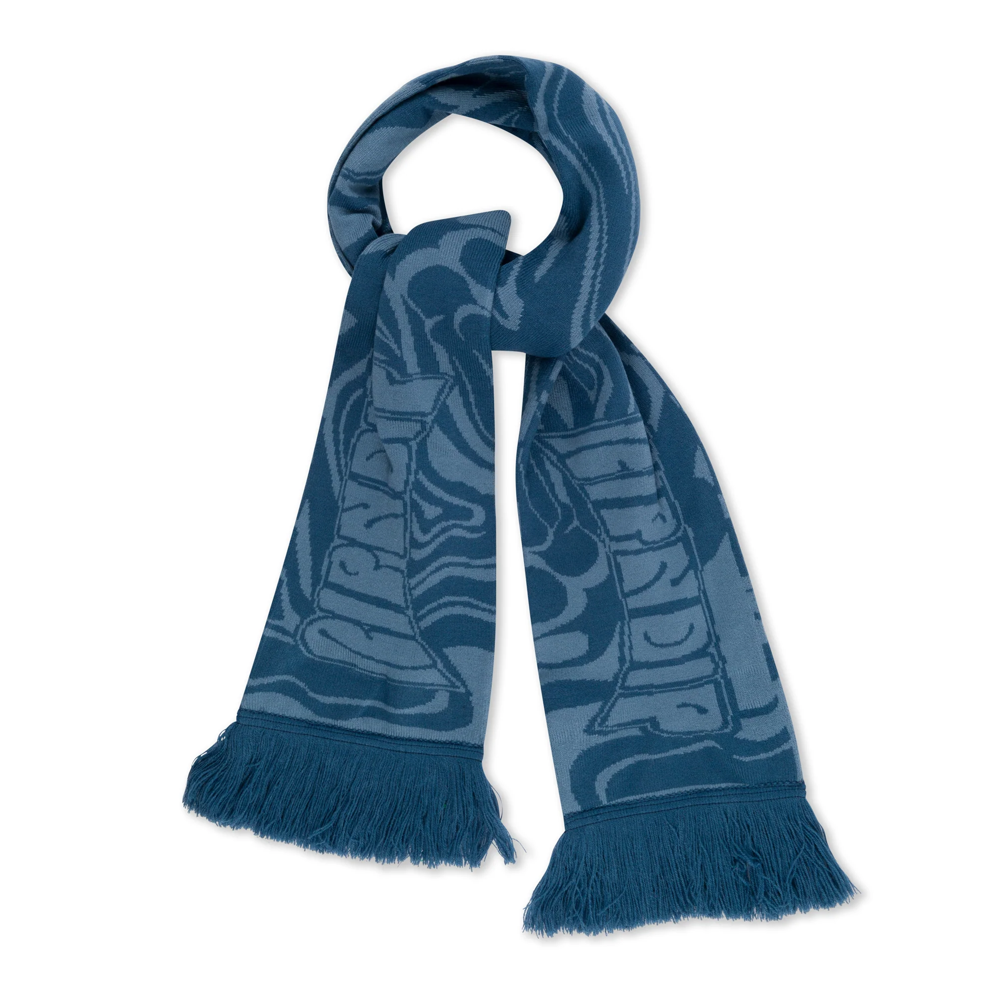 Psychedelic Knit Scarf (Dark Slate) - Image 3