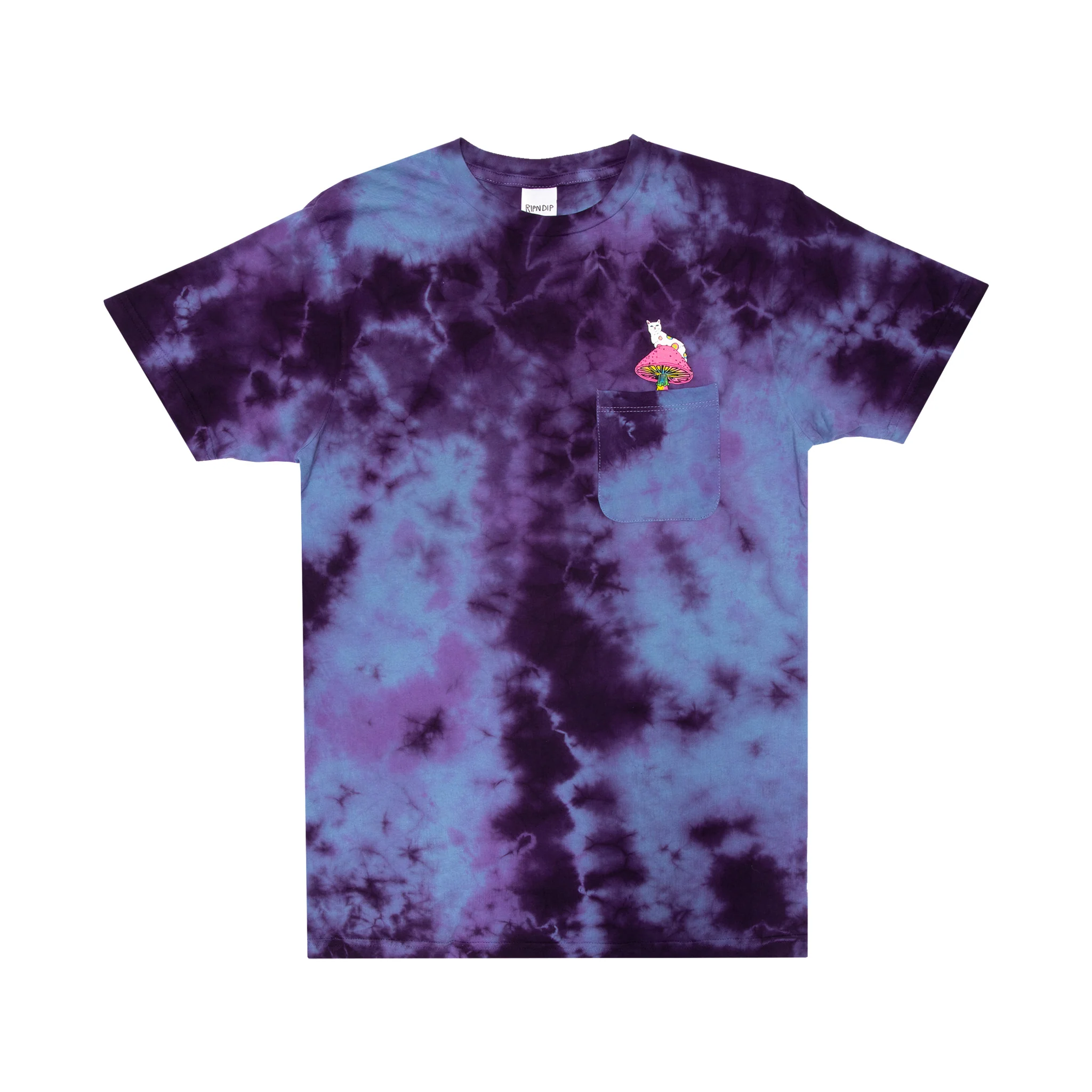 Psychedelic Nermal Pocket Tee (Blue/Purple Lightning) - Image 2