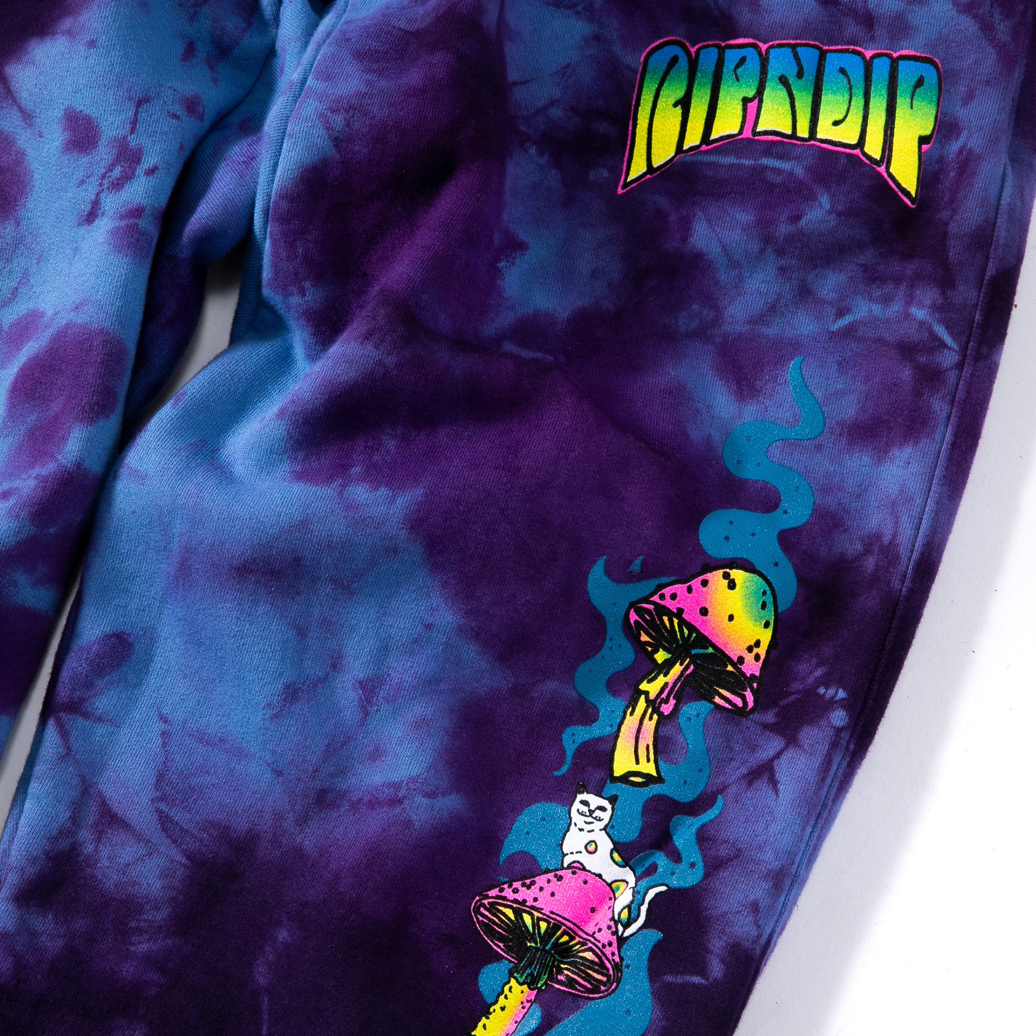 Psychedelic Sweat Pants (Purple Lightning Wash) - Image 3