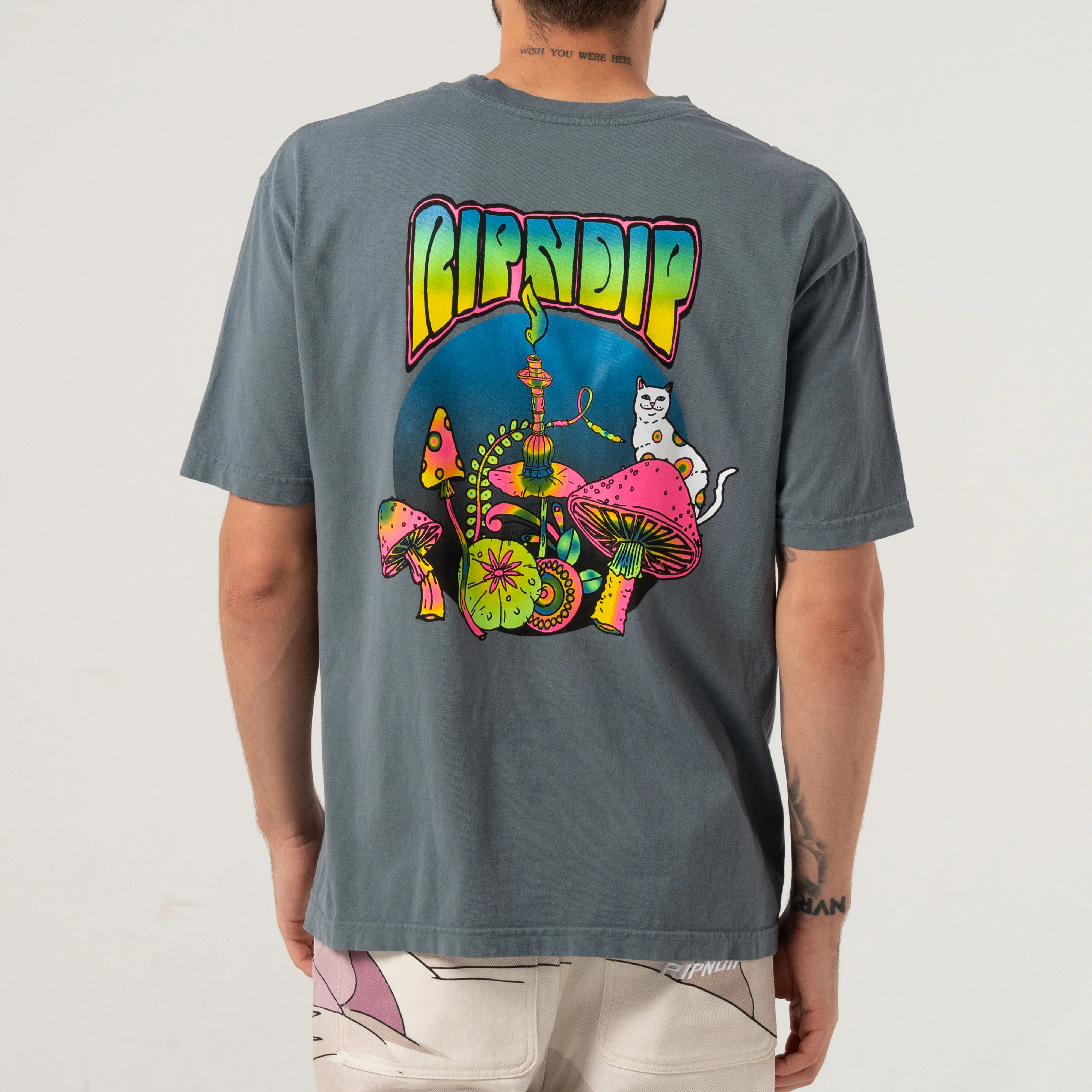 Psychedelic Tee (Light Charcoal) - Image 2