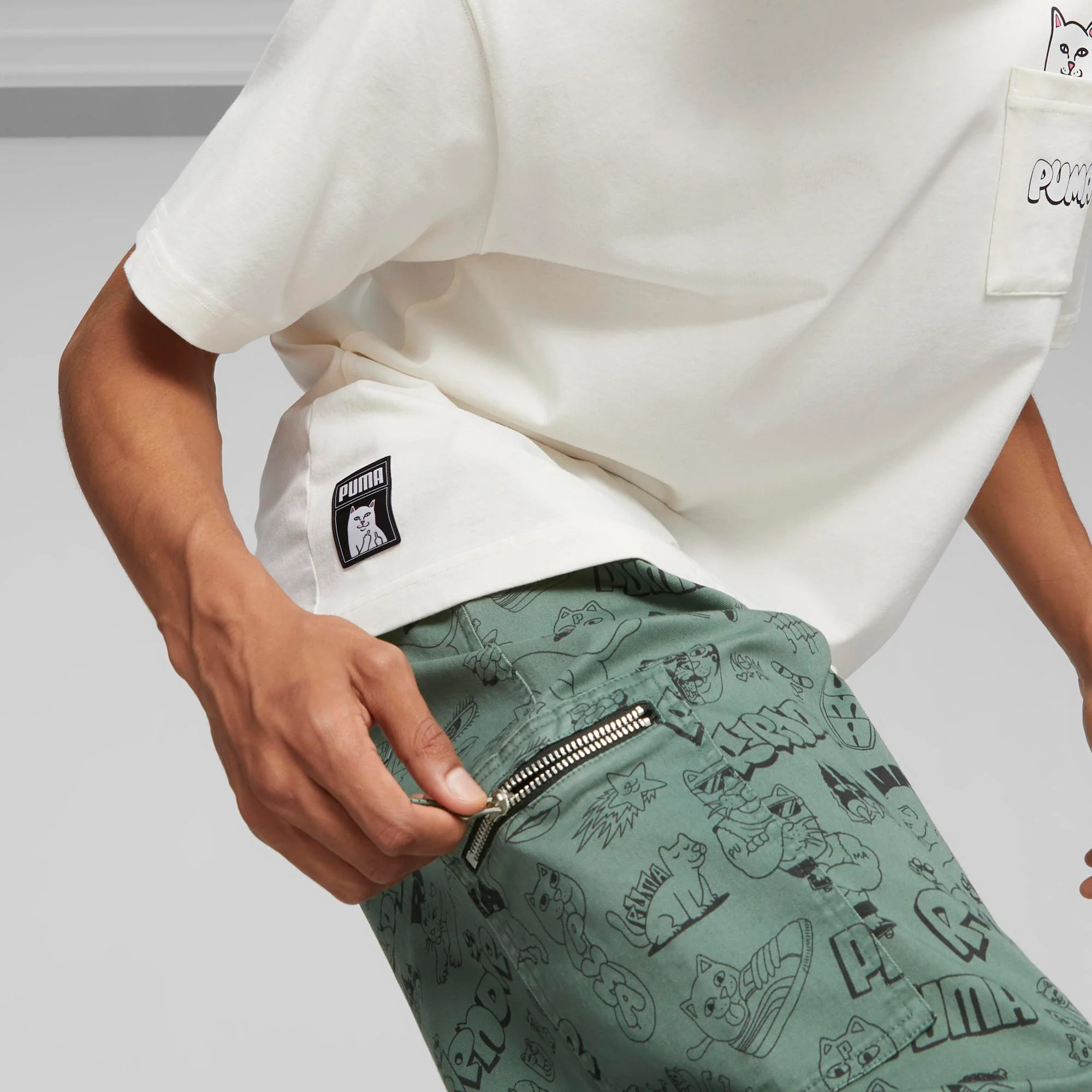 PUMA X RIPNDIP AOP Twill Pants (Eucalyptus) - Image 4