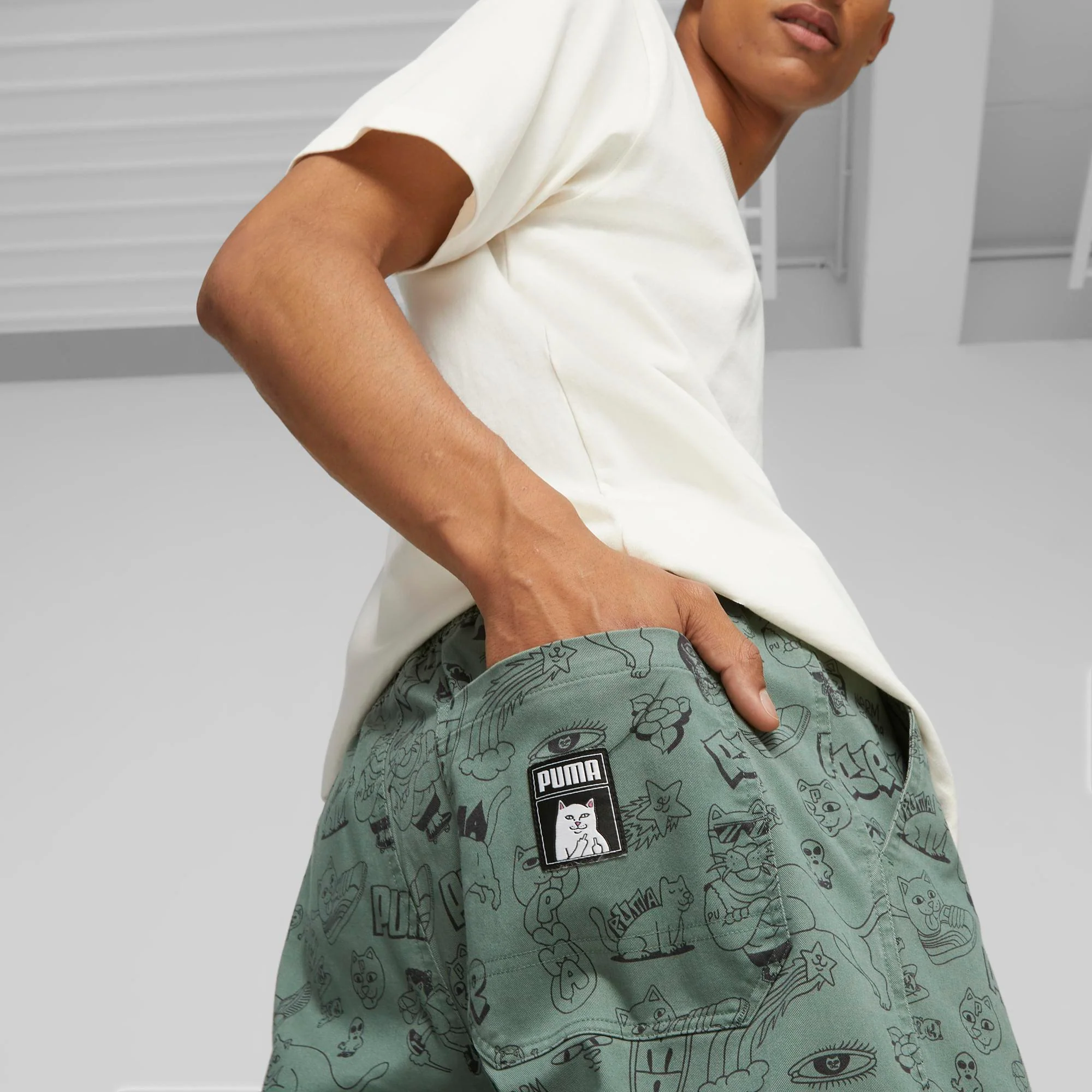 PUMA X RIPNDIP AOP Twill Pants (Eucalyptus) - Image 5