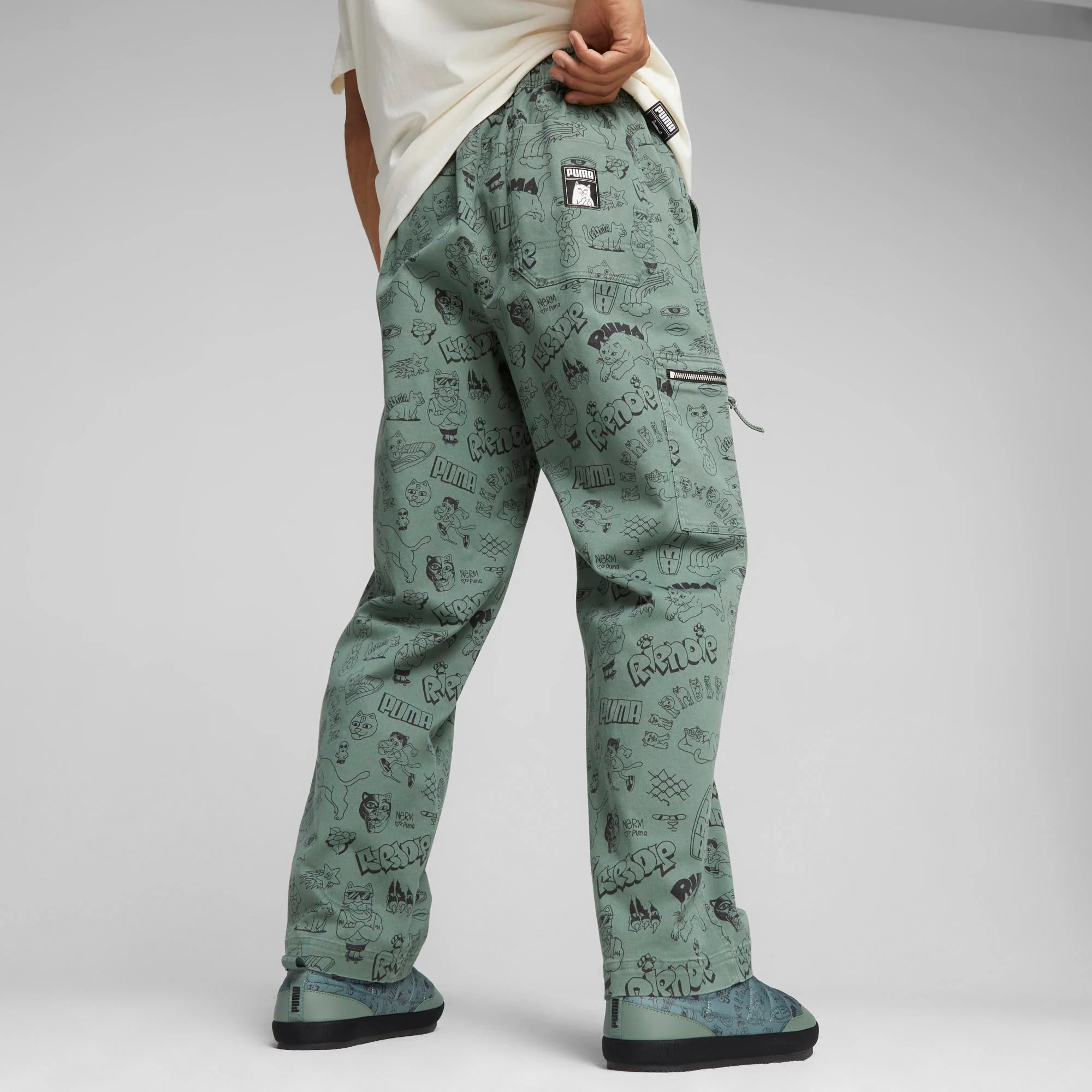 PUMA X RIPNDIP AOP Twill Pants (Eucalyptus) - Image 6
