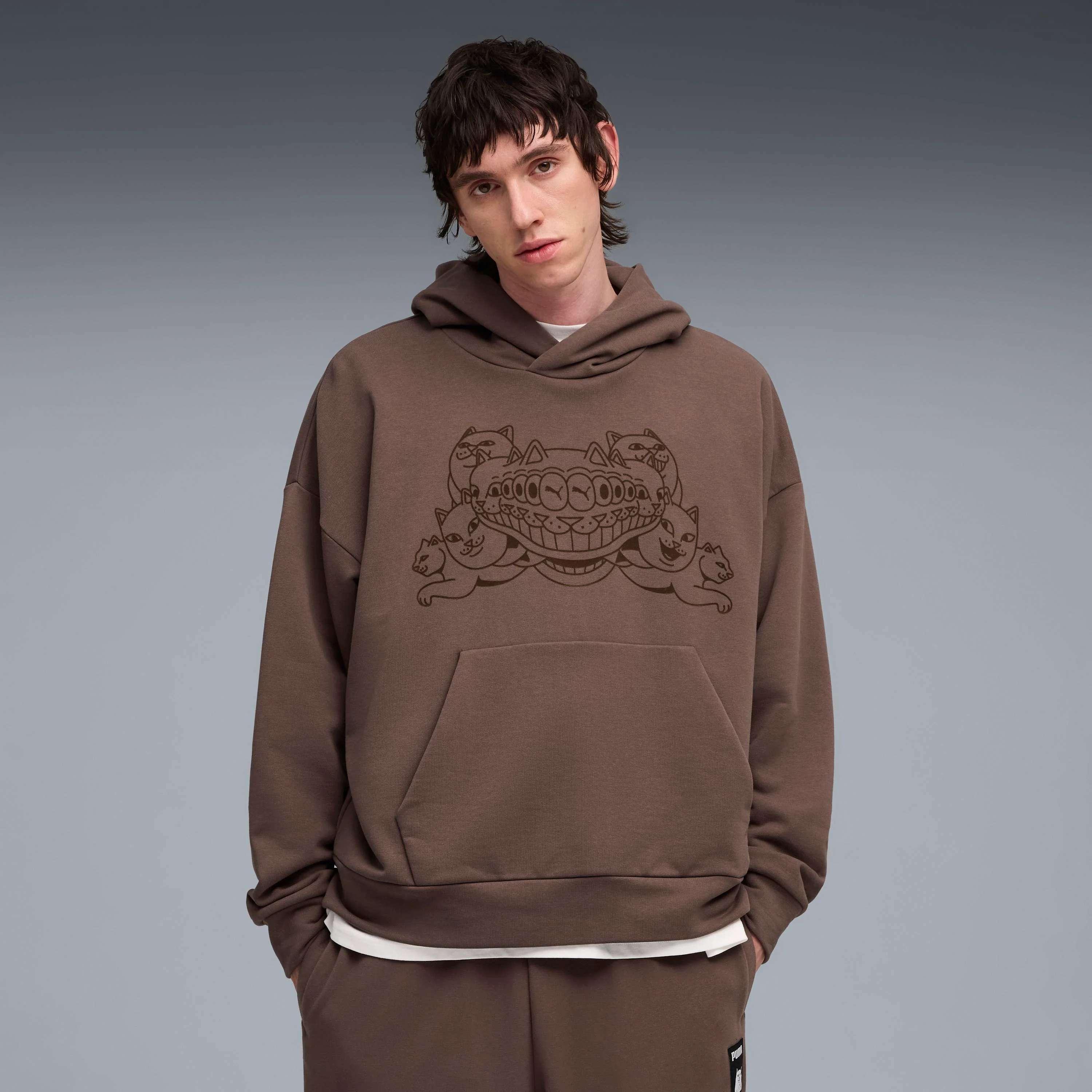 PUMA X RIPNDIP Boxy Graphic Hoodie (Flat Bronze) - Image 2