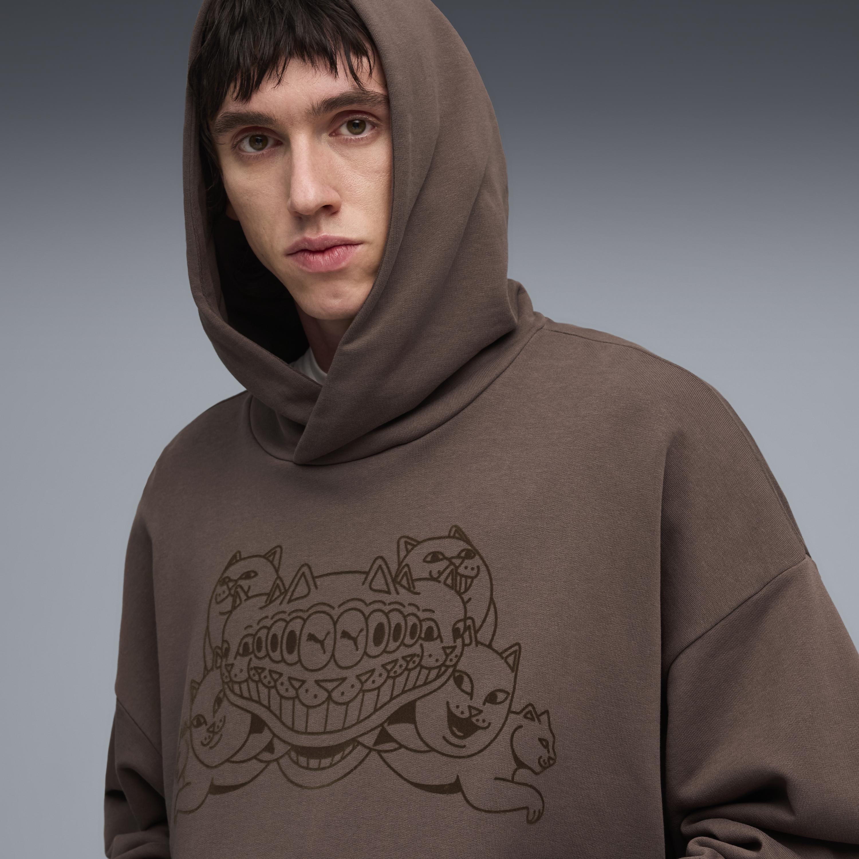 PUMA X RIPNDIP Boxy Graphic Hoodie (Flat Bronze) - Image 3
