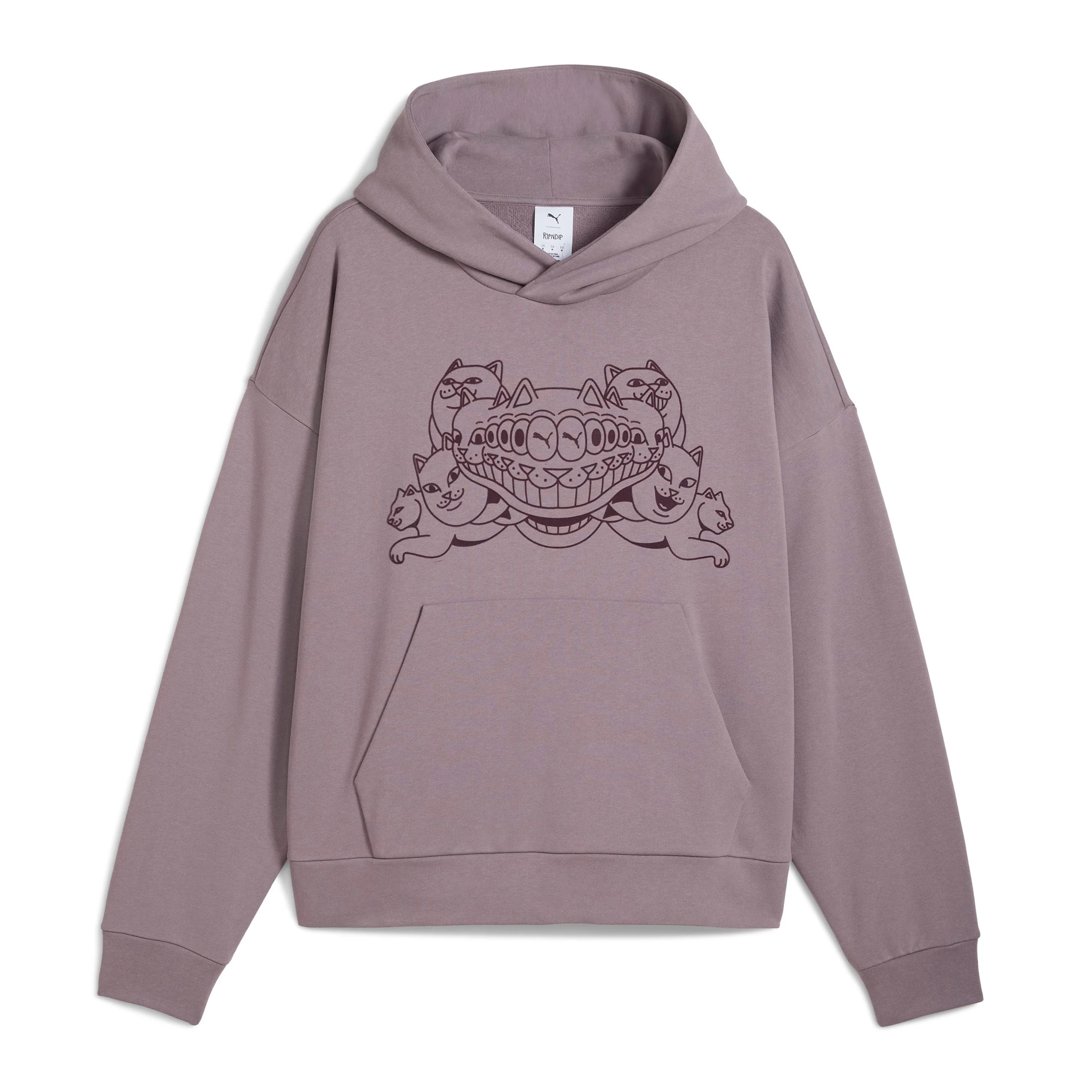 PUMA X RIPNDIP Boxy Graphic Hoodie (Plum Jam)