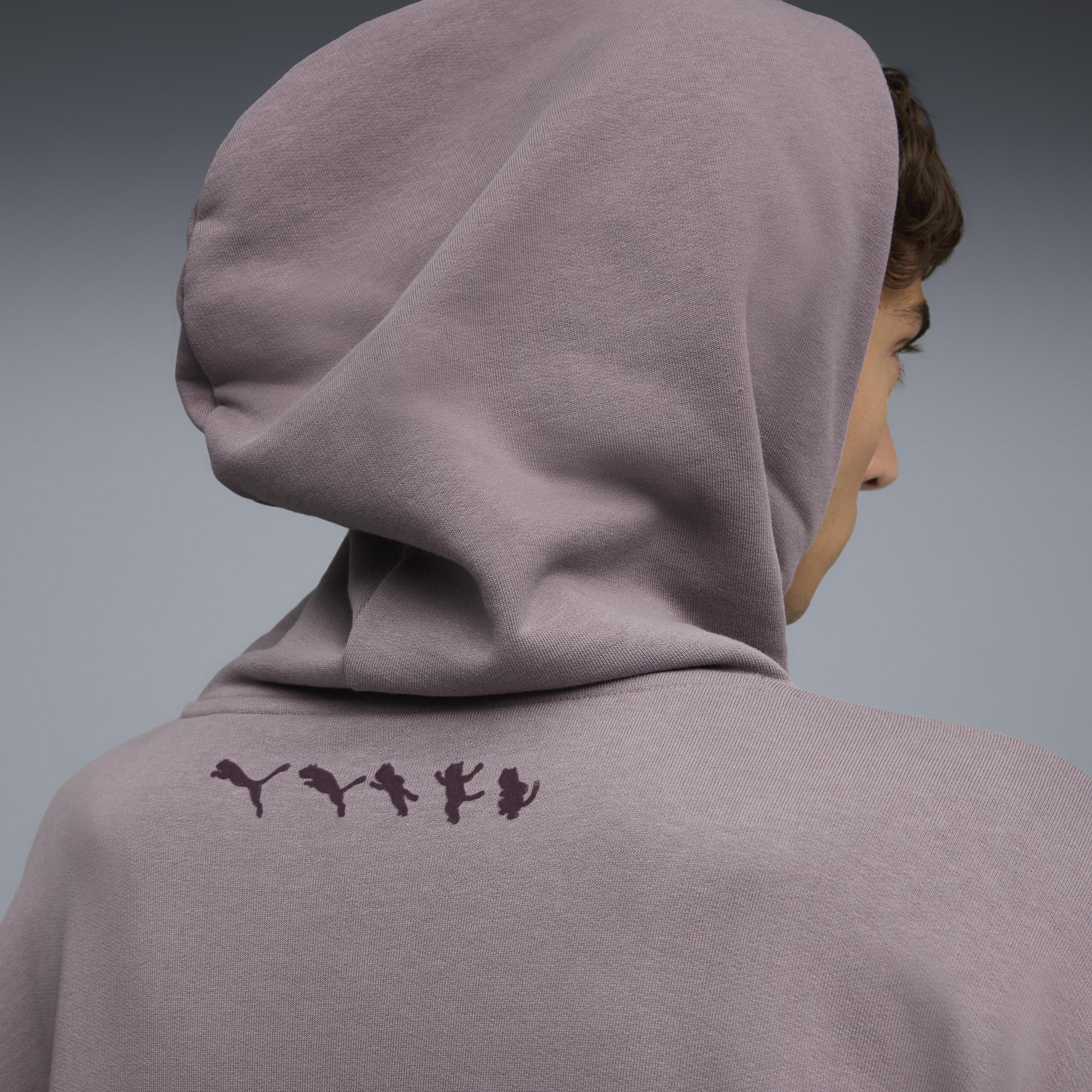 PUMA X RIPNDIP Boxy Graphic Hoodie (Plum Jam) - Image 3