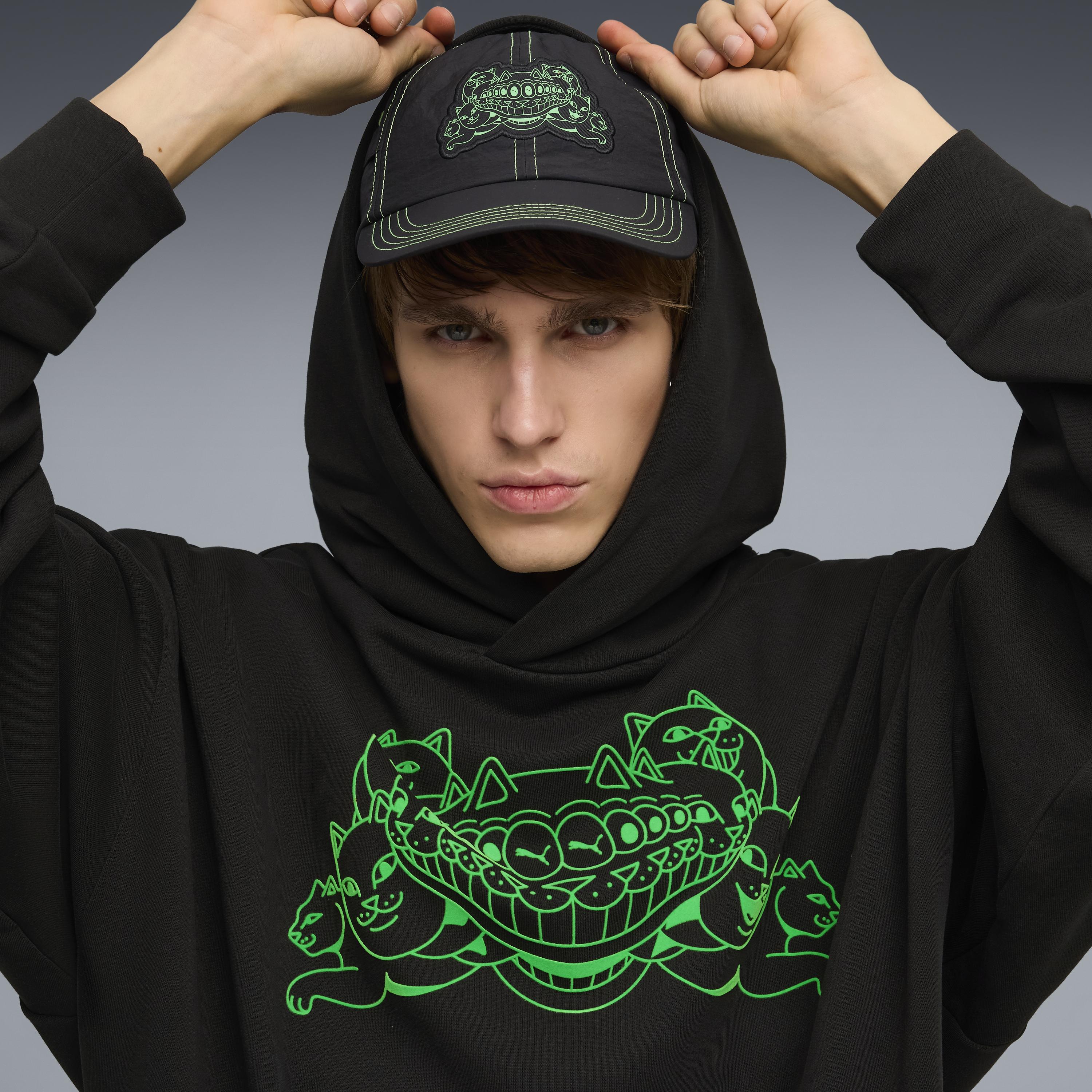PUMA X RIPNDIP Boxy Graphic Hoodie (Puma Black) - Image 3