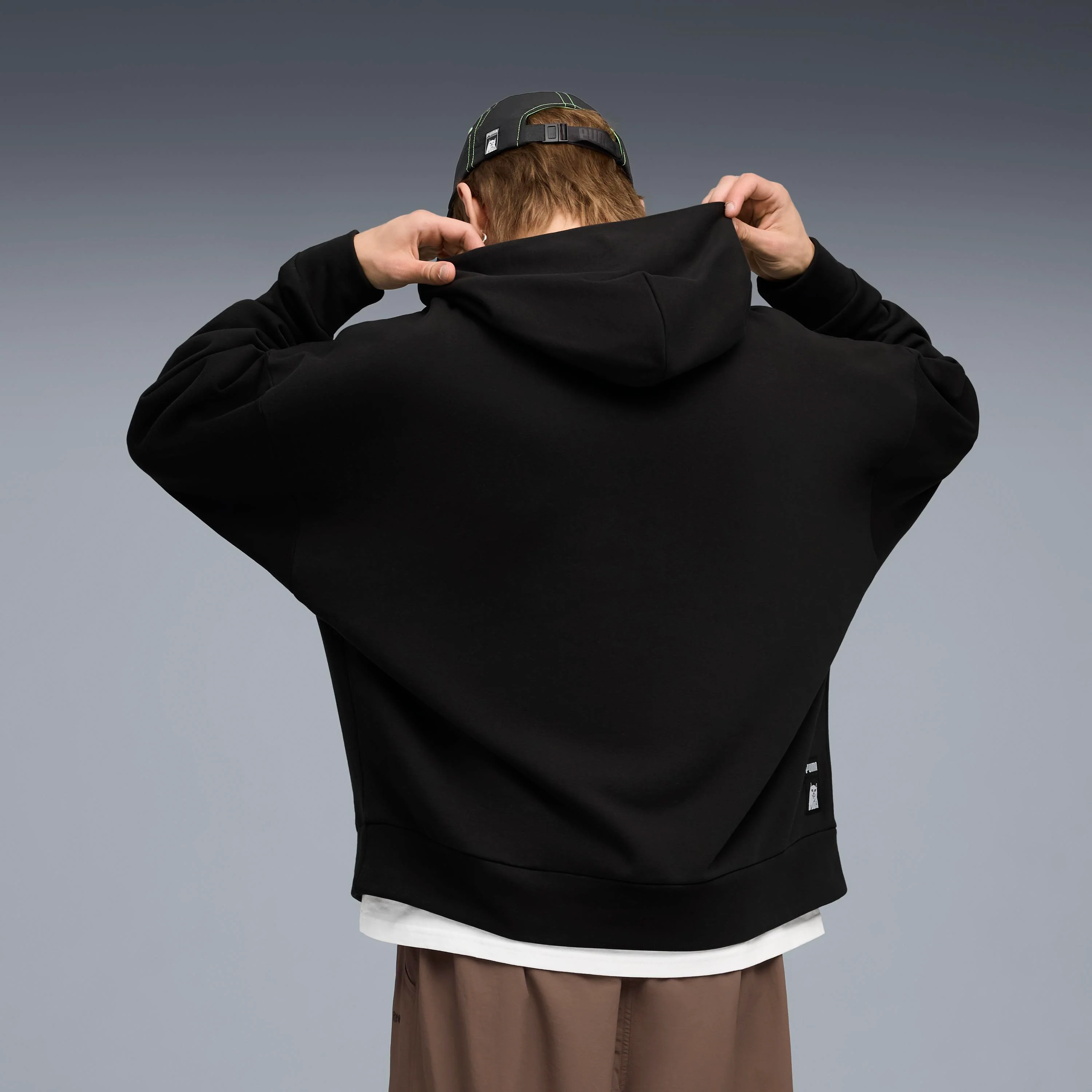 PUMA X RIPNDIP Boxy Graphic Hoodie (Puma Black) - Image 5