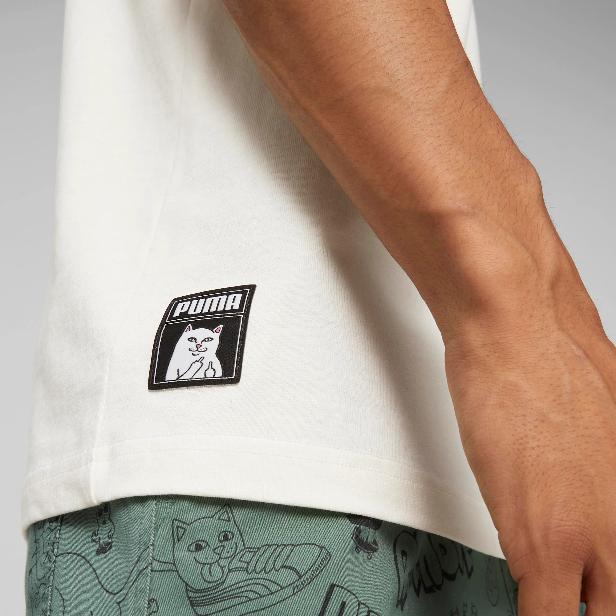 PUMA X RIPNDIP Lord Nermal Pocket Tee (Warm White) - Image 2
