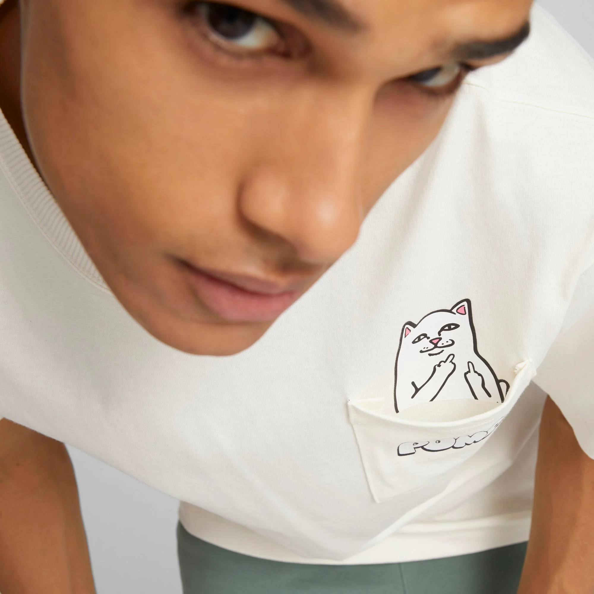 PUMA X RIPNDIP Lord Nermal Pocket Tee (Warm White) - Image 4