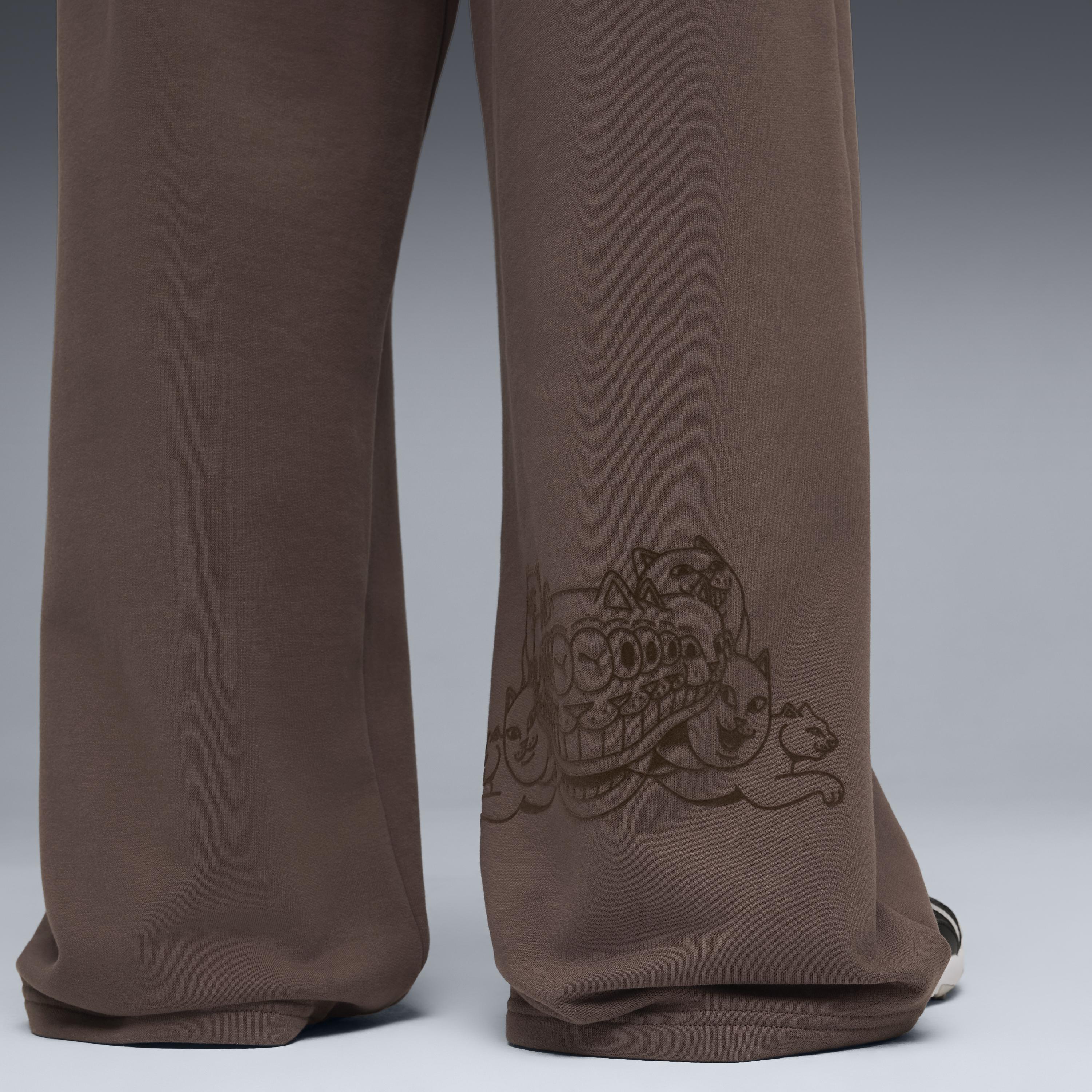 PUMA X RIPNDIP Oversized Wide Sweatpants (Flat Bronze) - Image 6