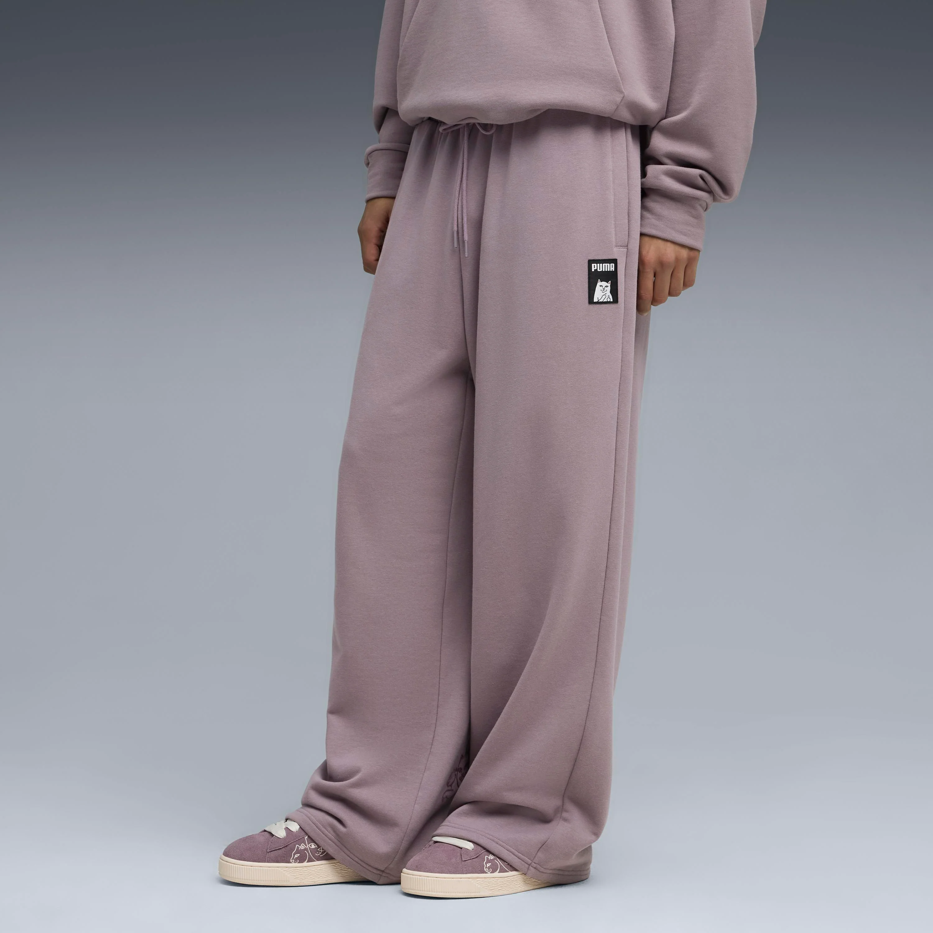 PUMA X RIPNDIP Oversized Wide Sweatpants (Plum Jam) - Image 2