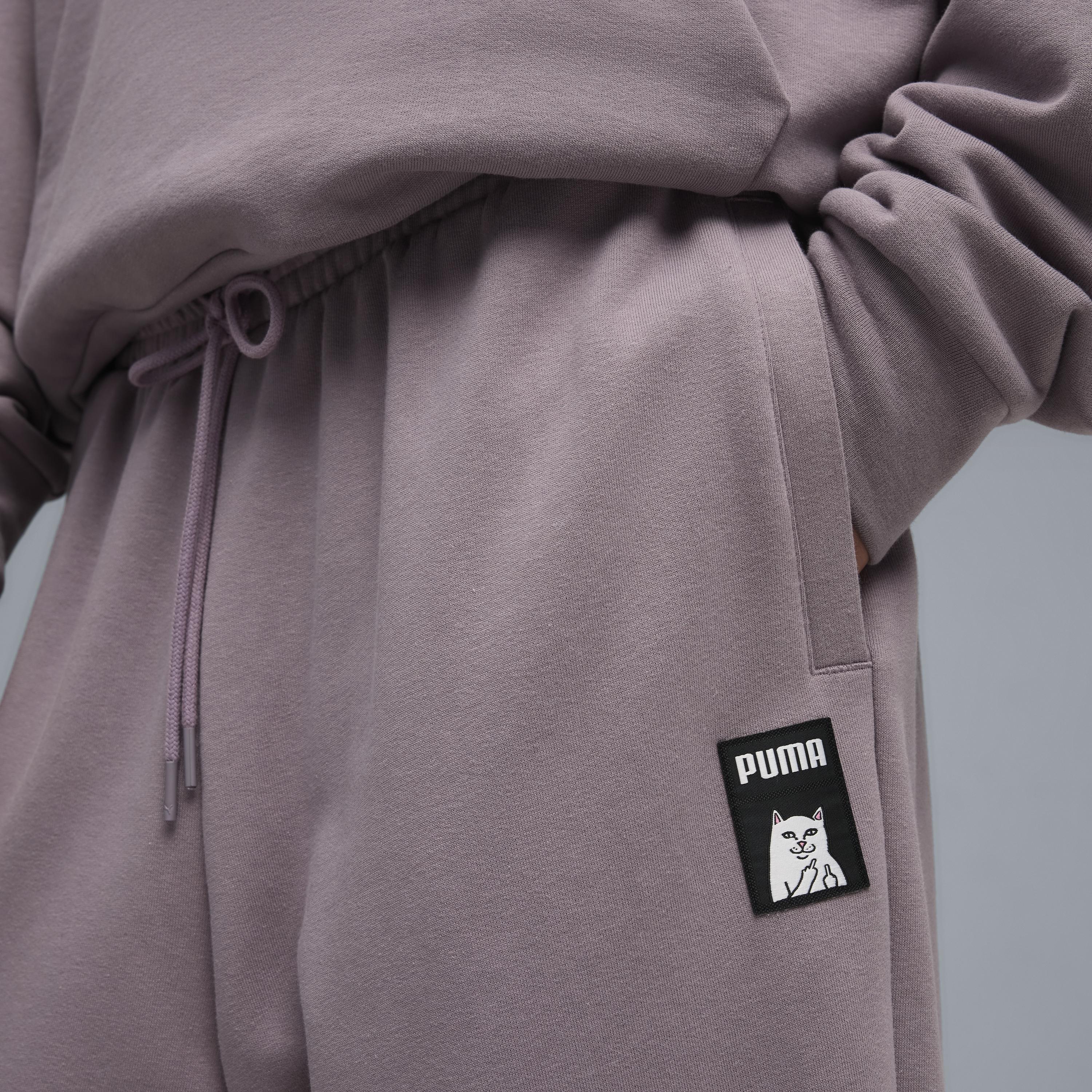 PUMA X RIPNDIP Oversized Wide Sweatpants (Plum Jam) - Image 3
