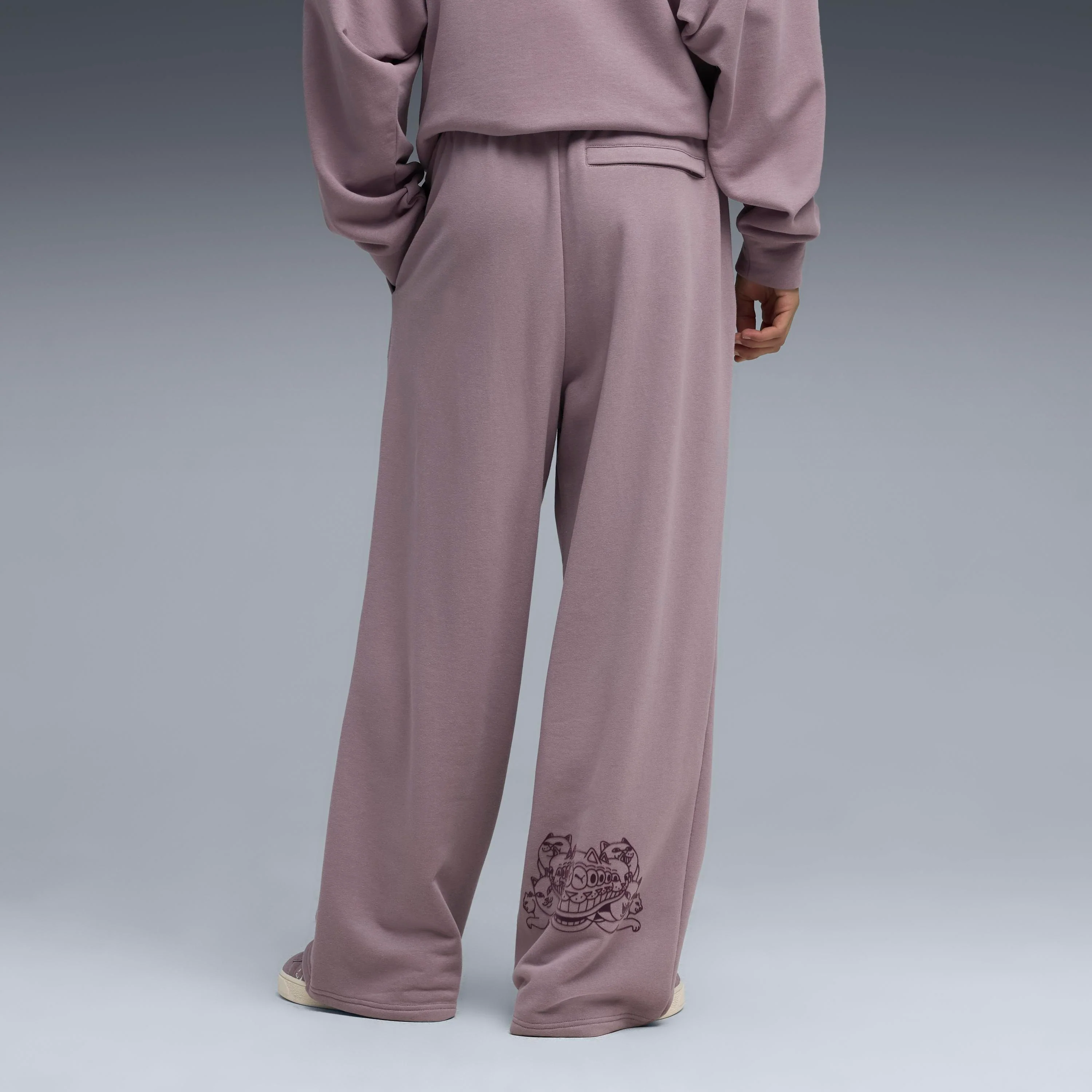 PUMA X RIPNDIP Oversized Wide Sweatpants (Plum Jam) - Image 5
