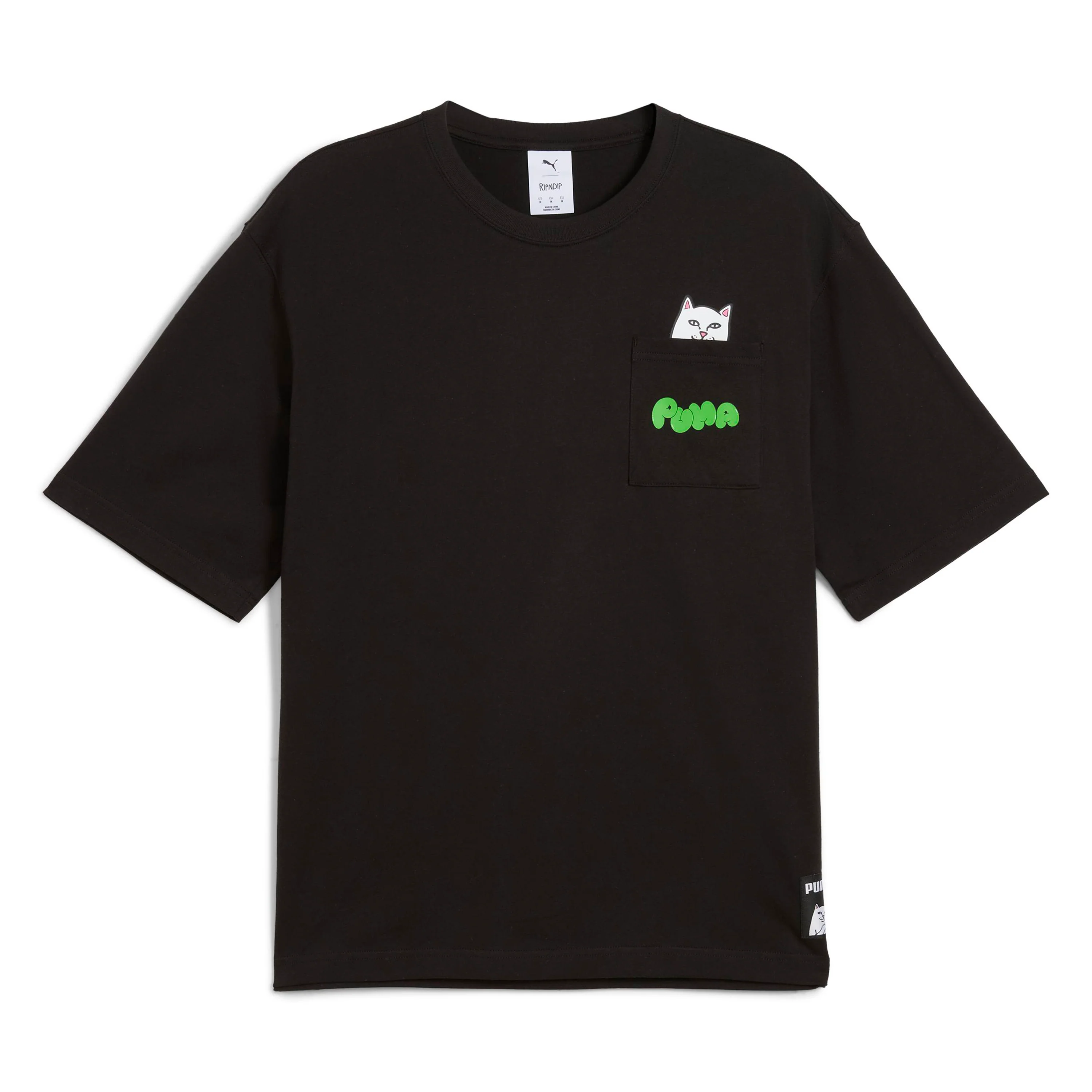 PUMA X RIPNDIP Relaxed Pocket Tee (Puma Black)