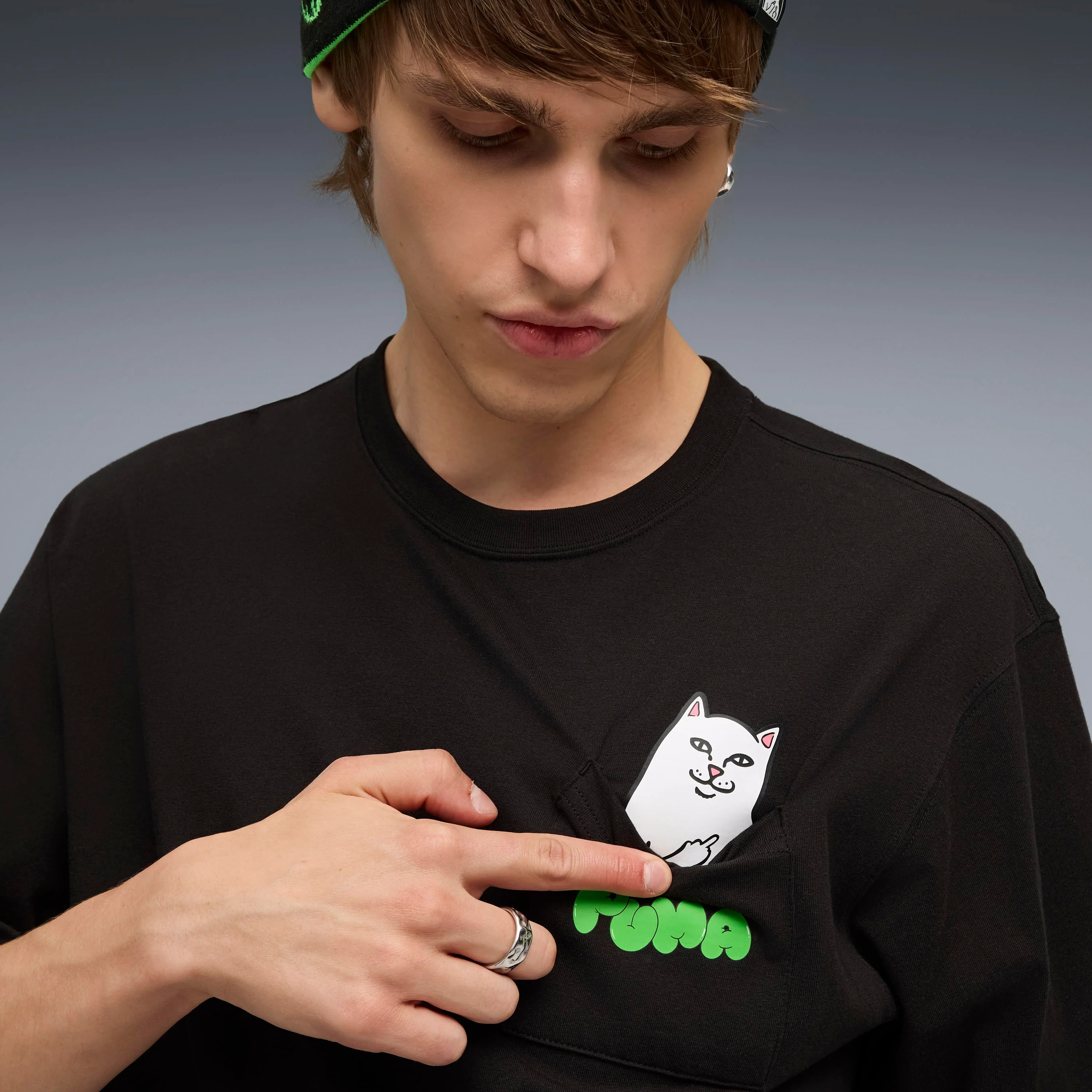 PUMA X RIPNDIP Relaxed Pocket Tee (Puma Black) - Image 2