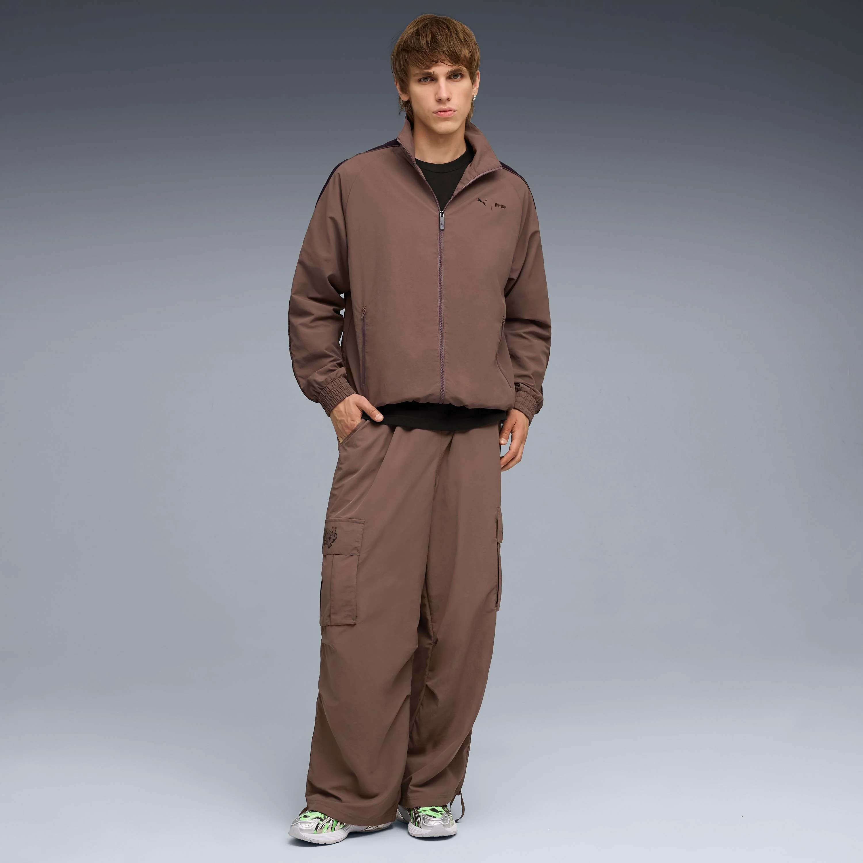 PUMA X RIPNDIP T7 Oversized Track Jacket (Flat Bronze) - Image 5