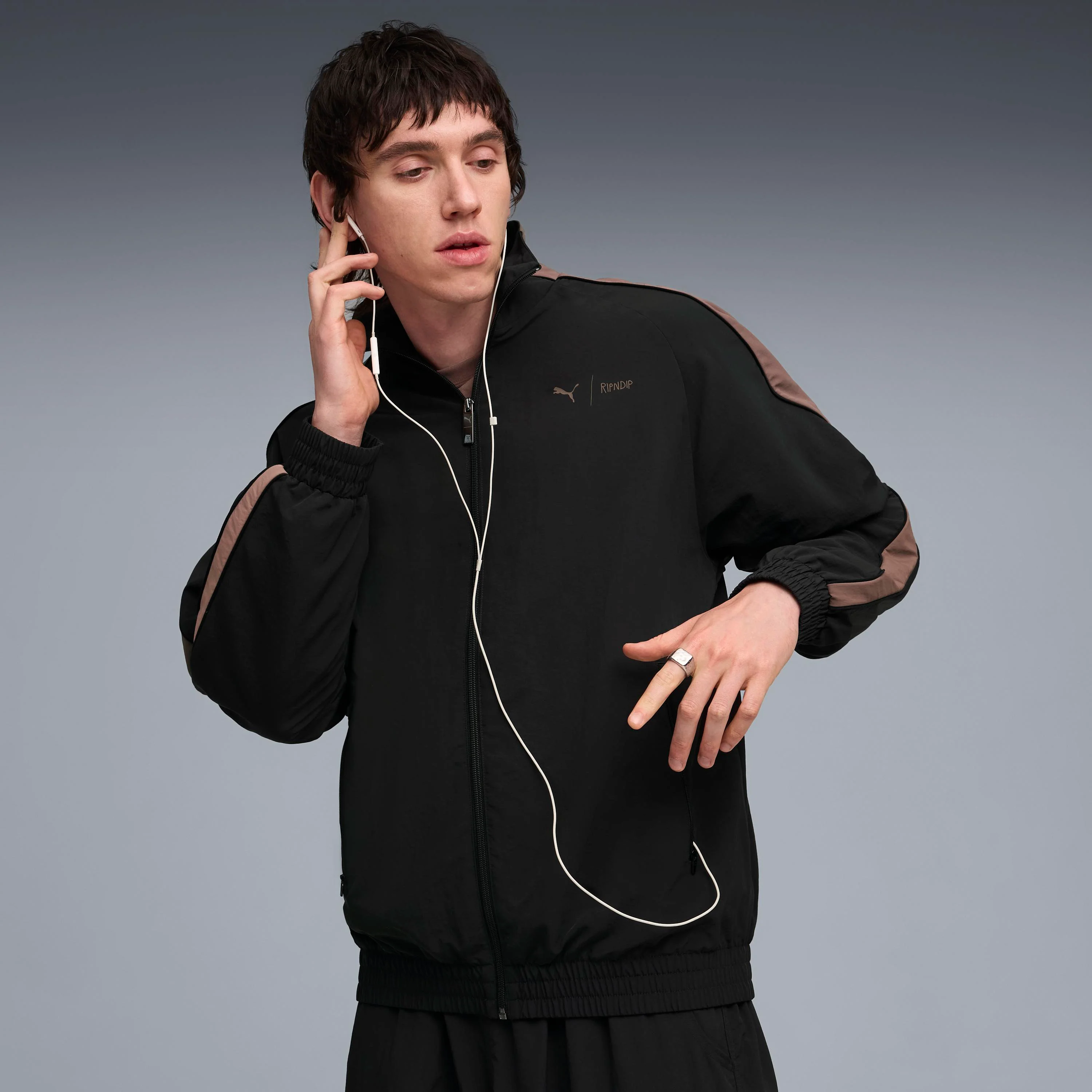 PUMA X RIPNDIP T7 Oversized Track Jacket (Puma Black) - Image 4