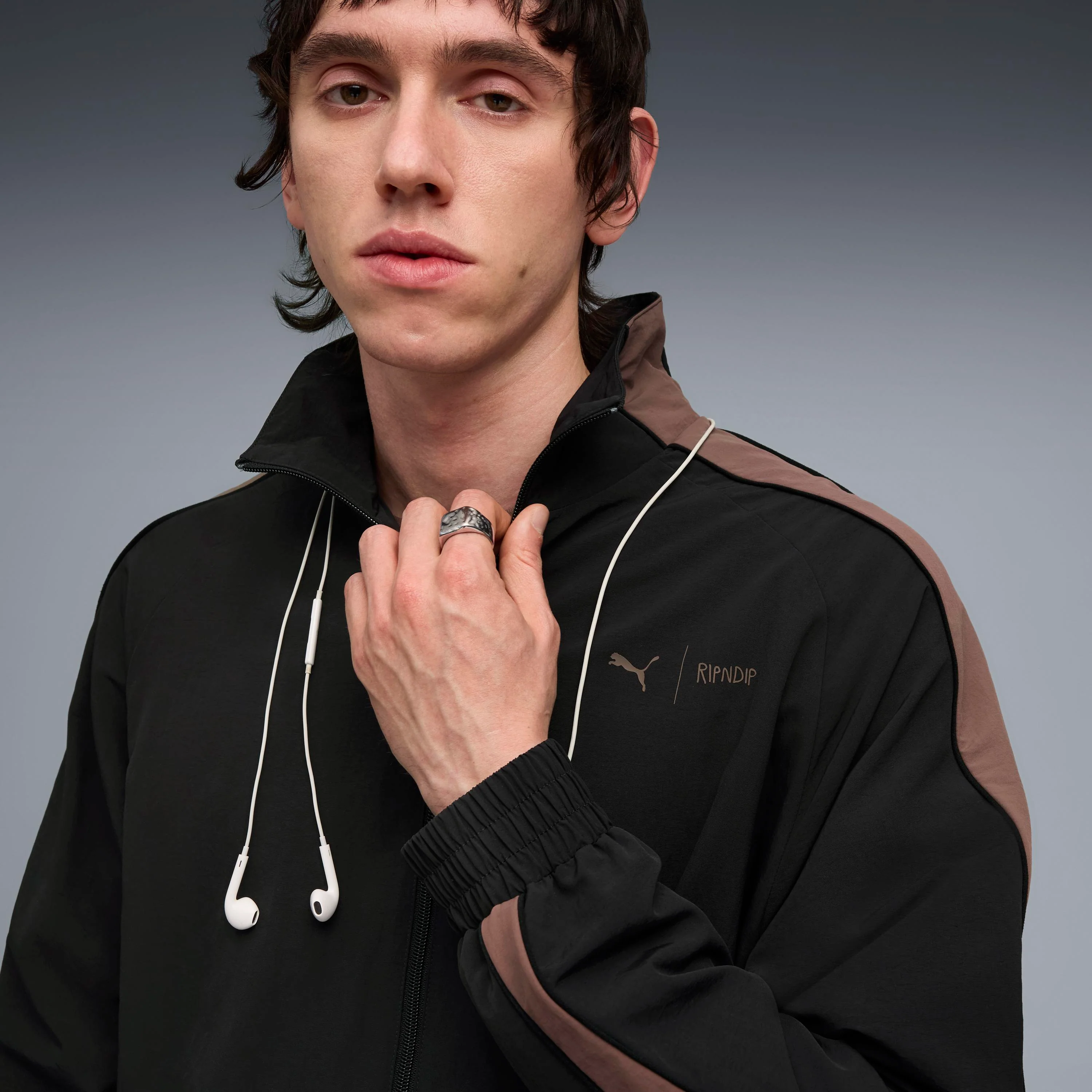 PUMA X RIPNDIP T7 Oversized Track Jacket (Puma Black) - Image 5