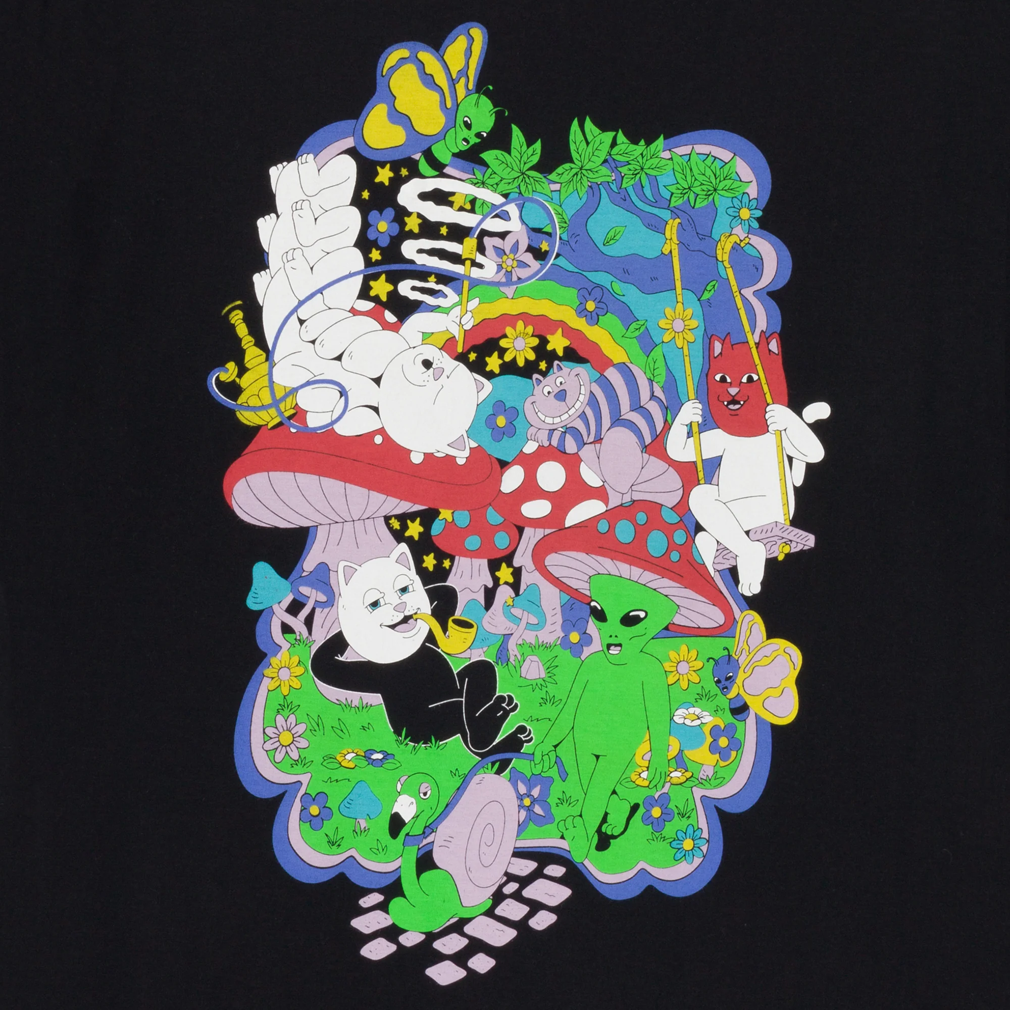Rabbit Hole Tee (Black) - Image 4