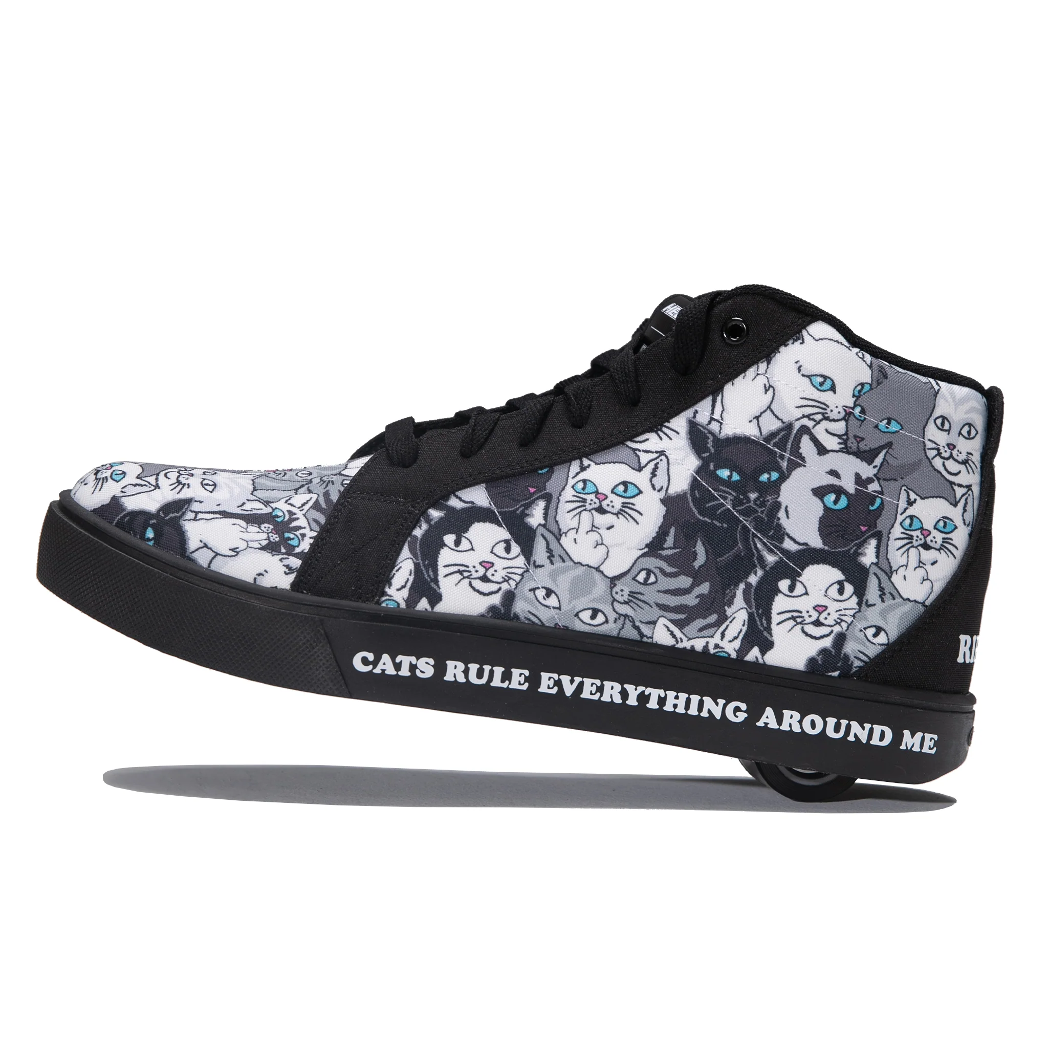 Racer Mid Heelys Shoes (Black/White/Neon Green)