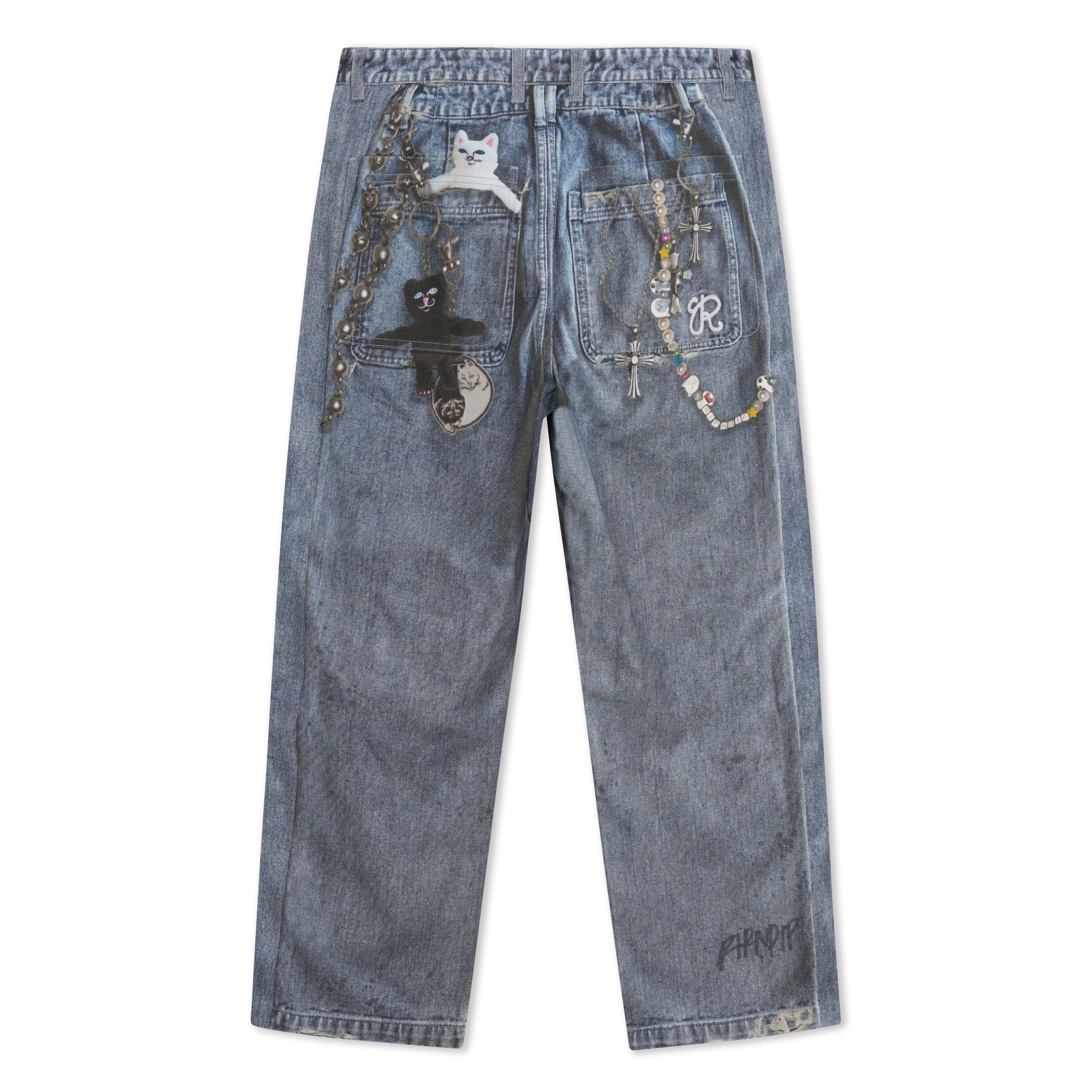 Real Straight Leg Denim Pants (Light Wash) - Image 5