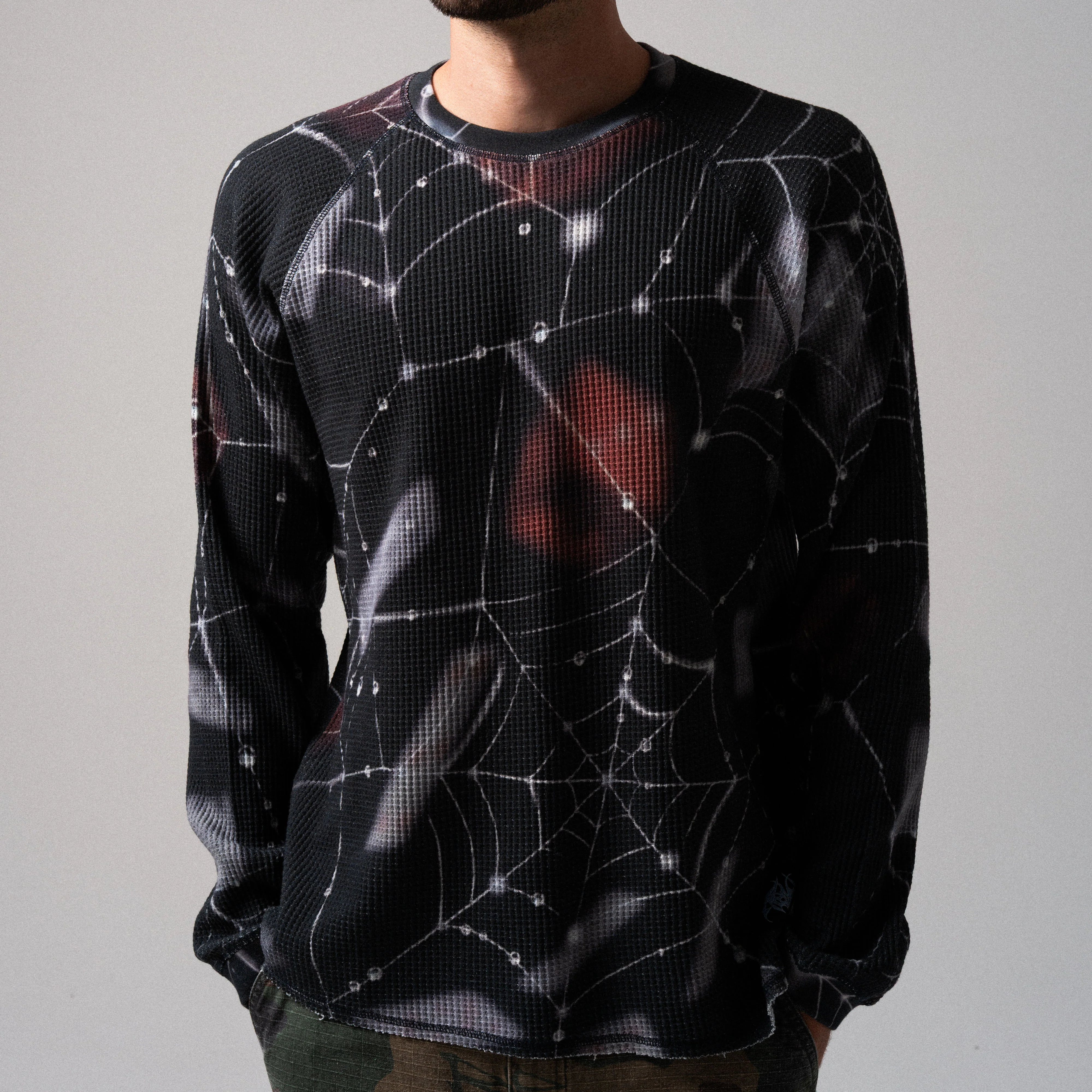 Redemption Waffle Knit Long Sleeve (Black) - Image 3