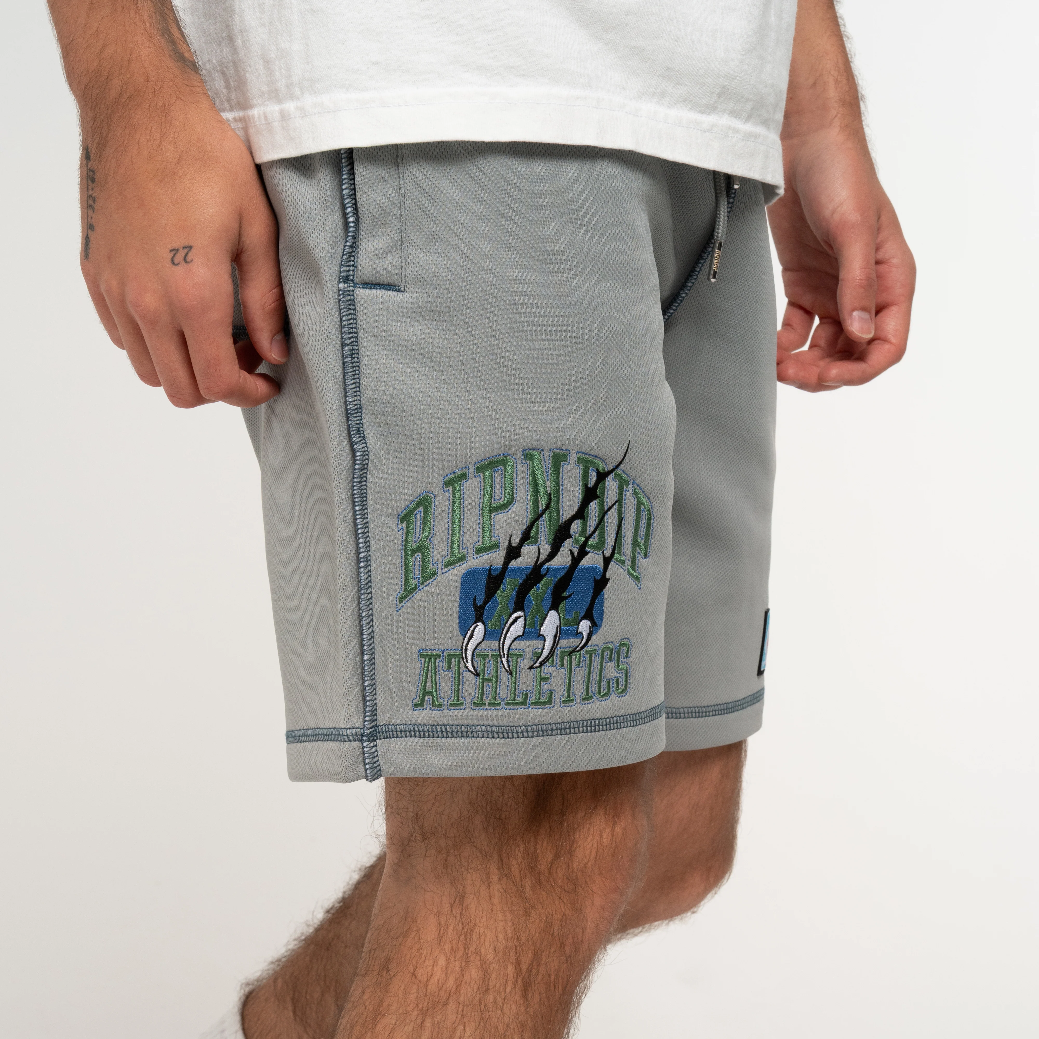 Ripndip Athletics Mesh Sweatshorts (Ash Heather) - Image 3