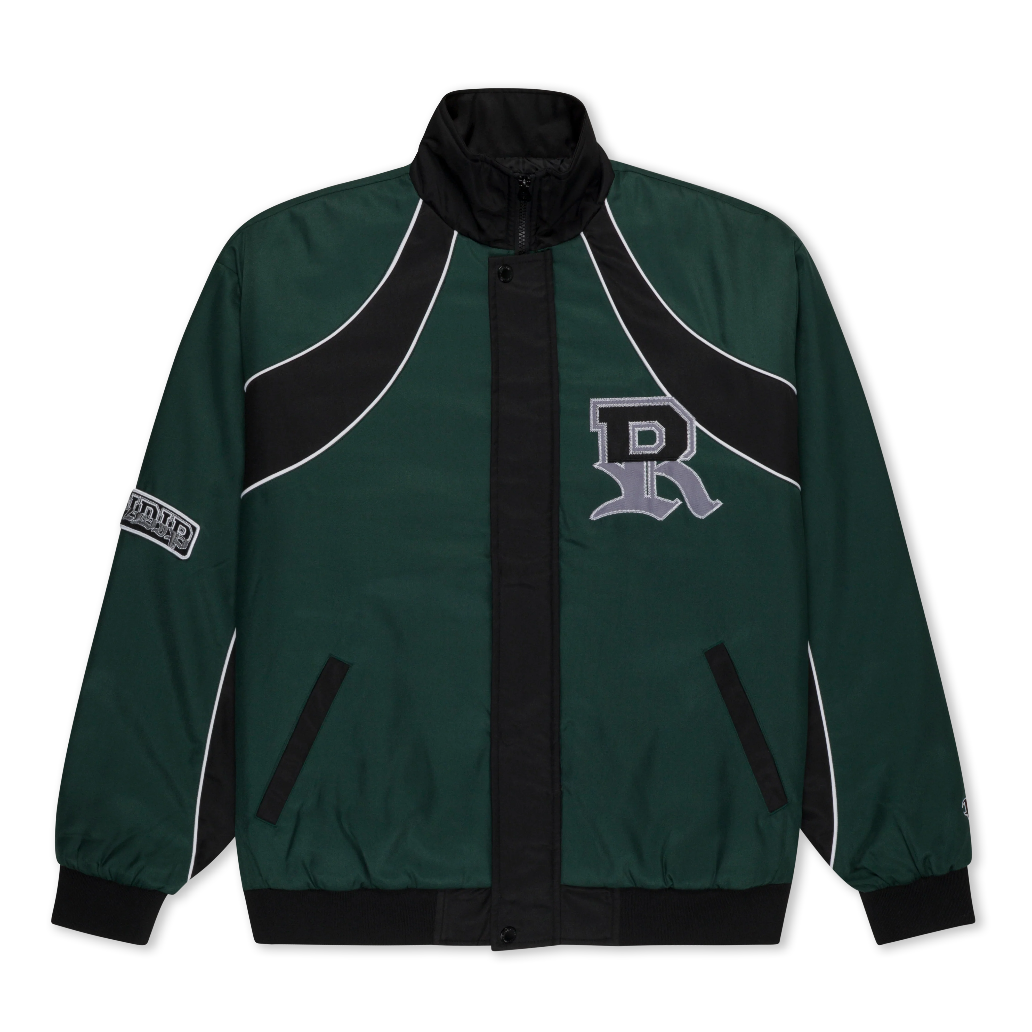 RIPNDIP Athletics Race Jacket (Hunter Green / Black)