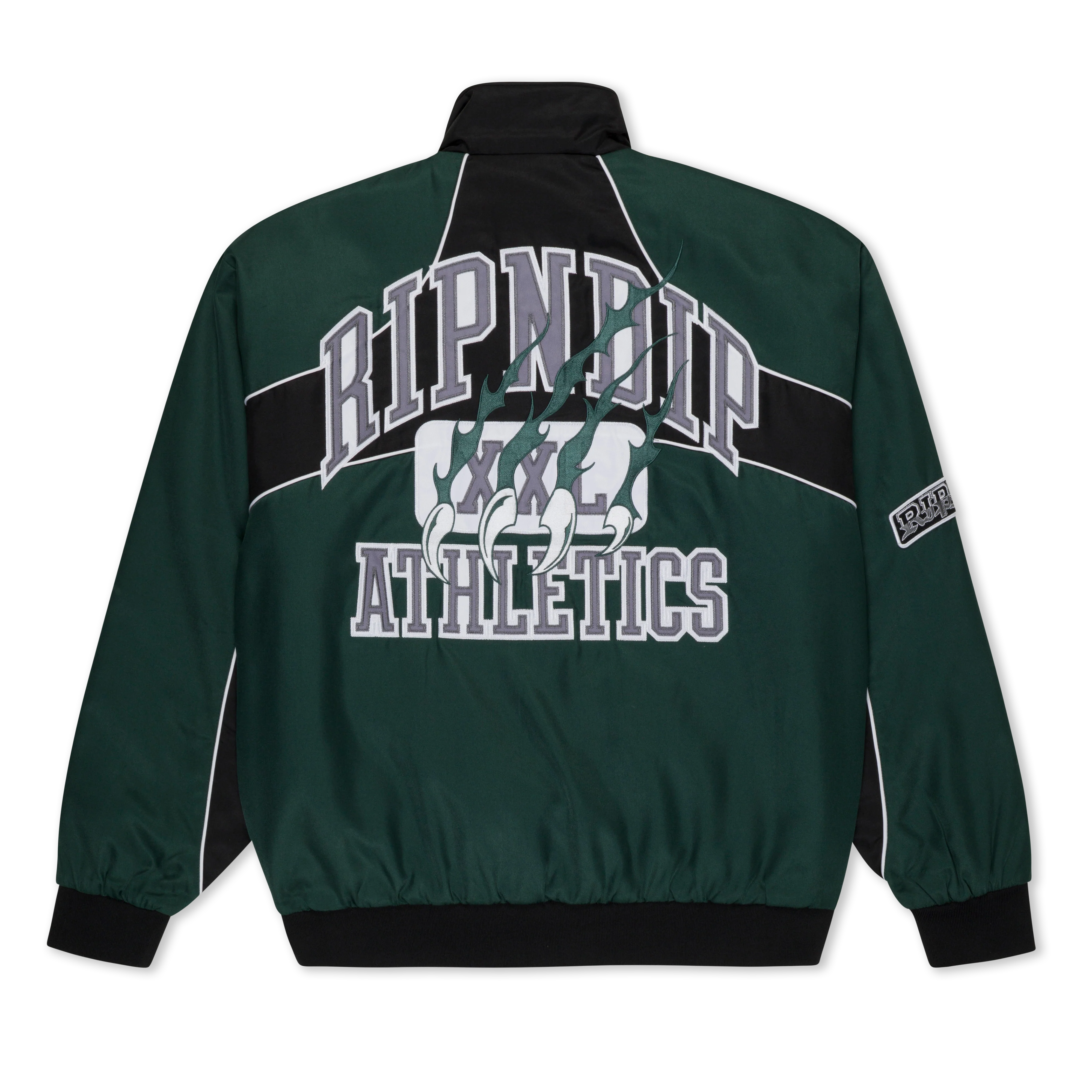 RIPNDIP Athletics Race Jacket (Hunter Green / Black) - Image 3