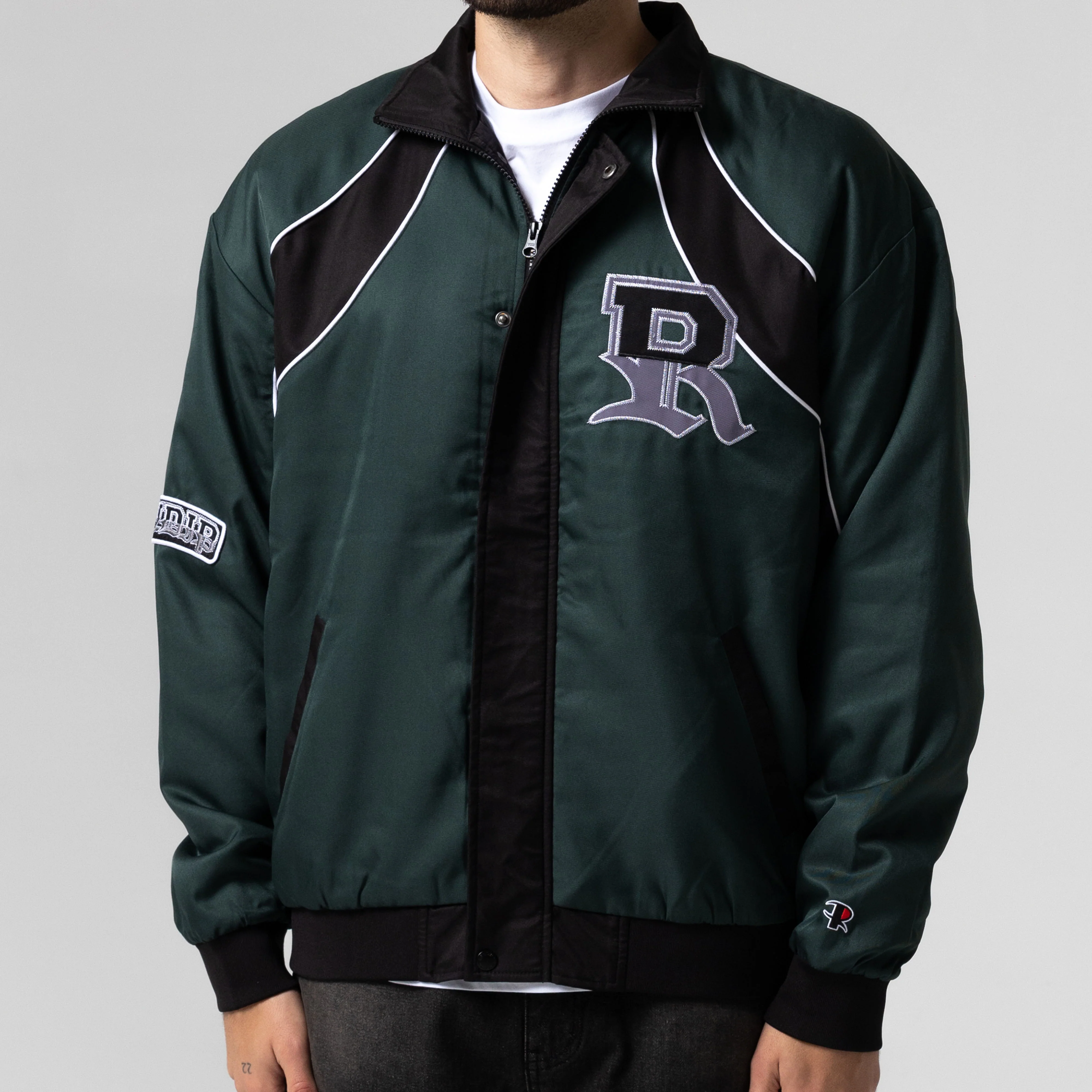 RIPNDIP Athletics Race Jacket (Hunter Green / Black) - Image 4
