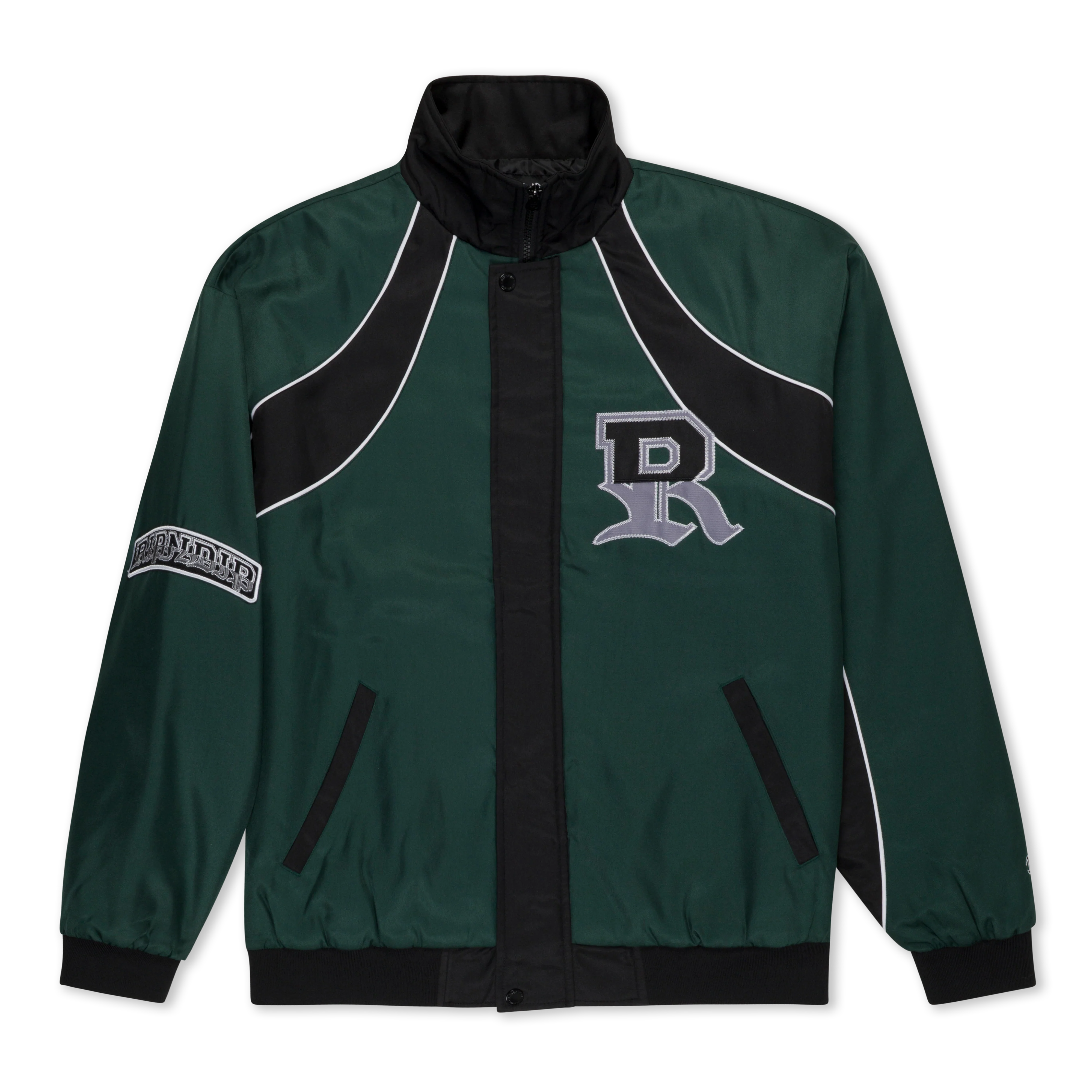 RIPNDIP Athletics Race Jacket (Hunter Green / Black) - Image 6