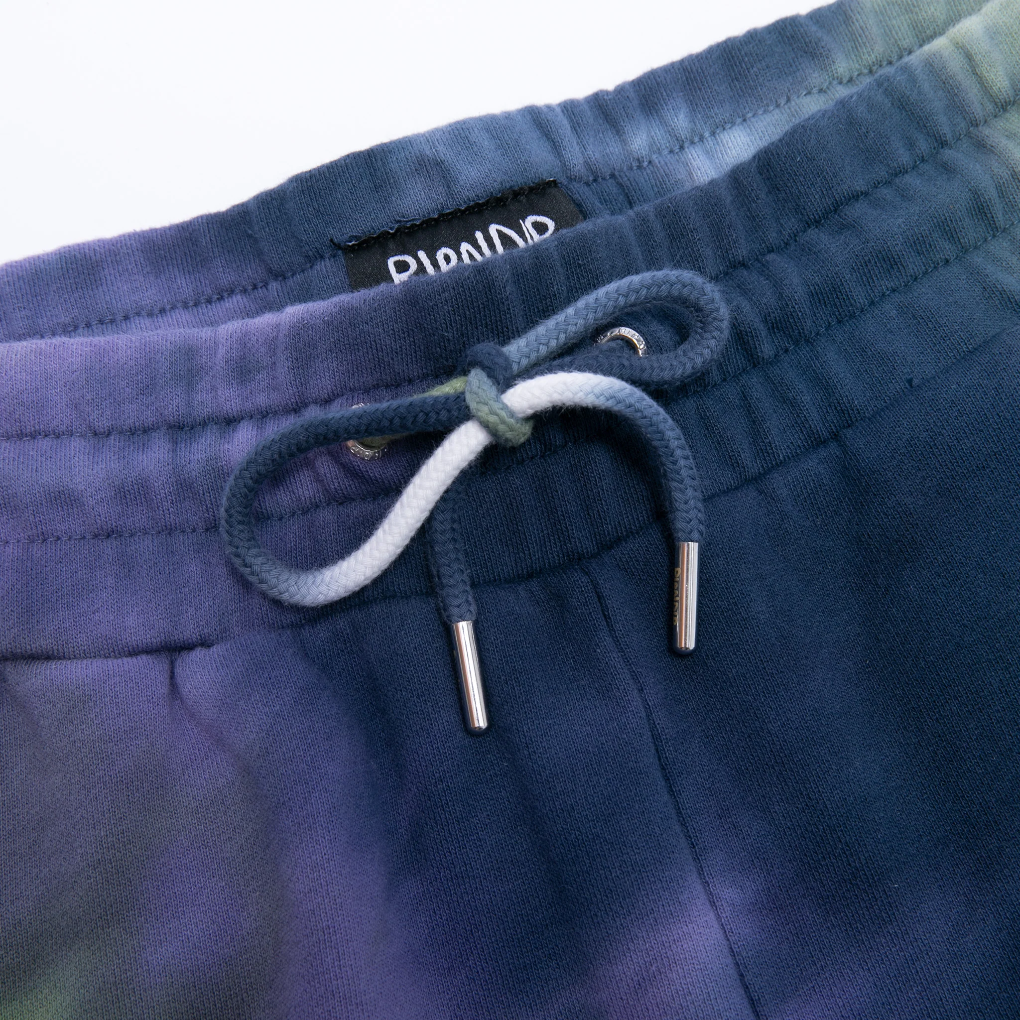 Ripndip Rubber Logo Sweatshorts (Sage/Slate Tie Dye) - Image 4